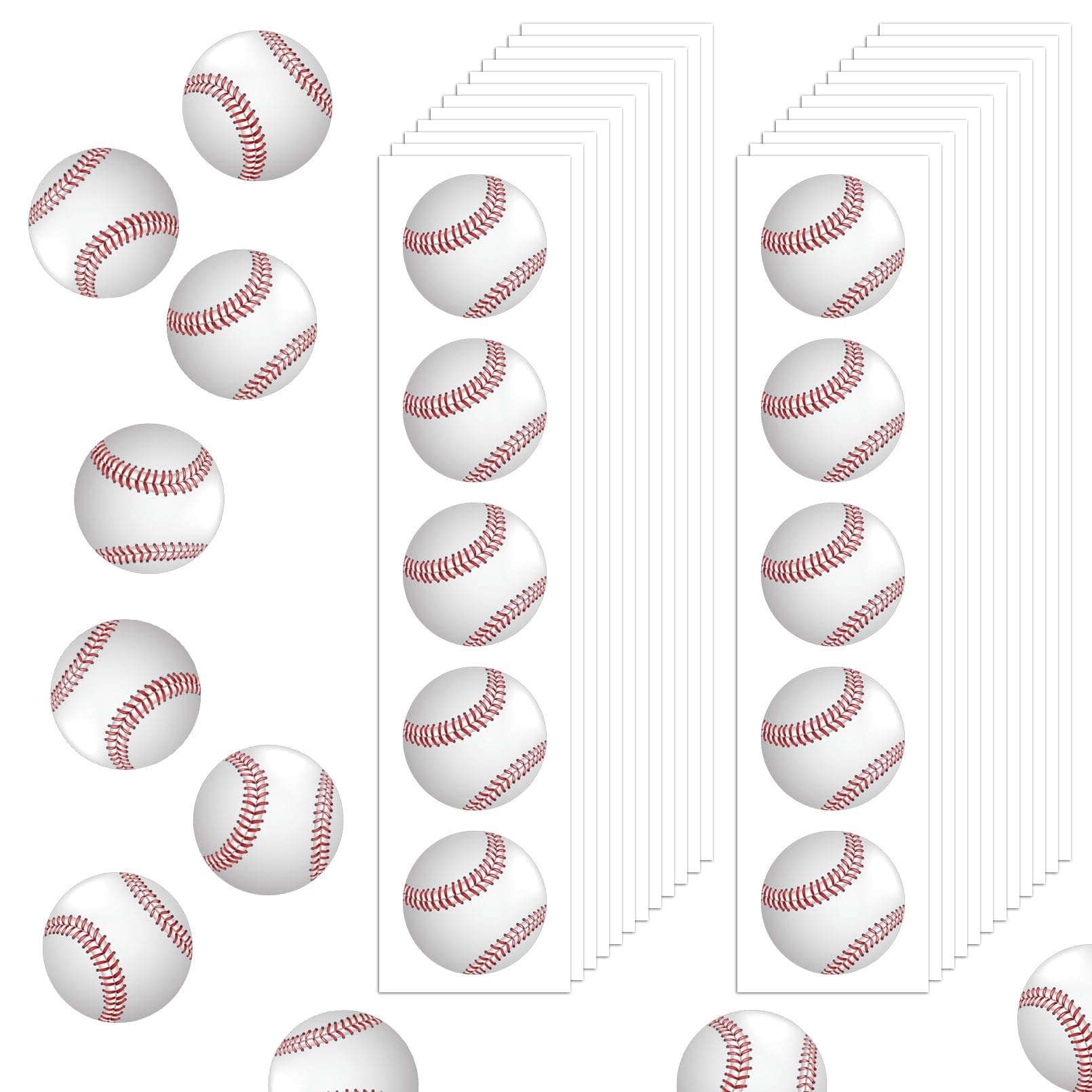 sodknow 120 Pcs Baseball Party Sports Stickers Packs Game Decor, Vinyl Water Bottle Sticker, Teen Room Wall Decoration, Planner Reward Pride Stickers for Boys Girls (5pcs x )