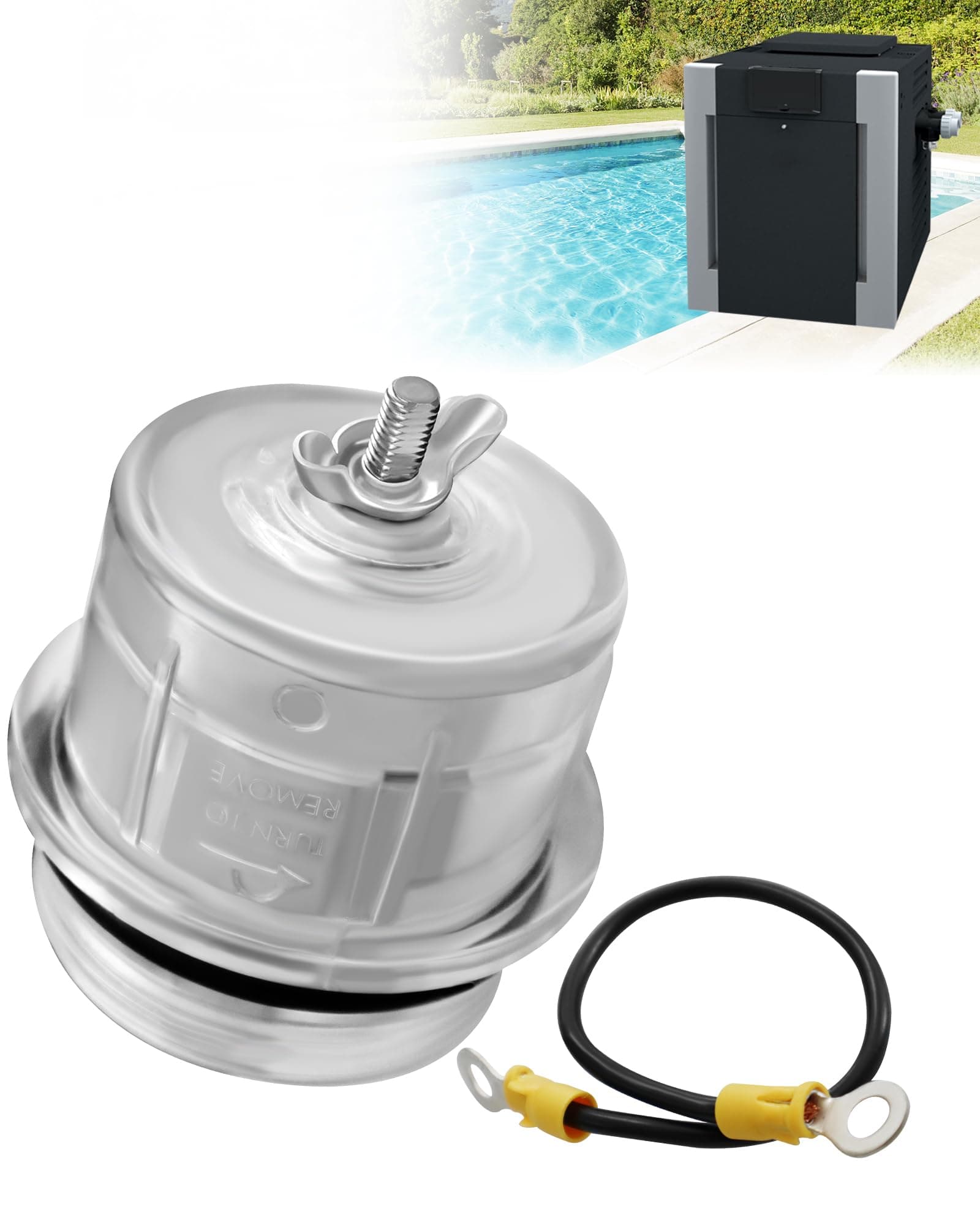 WADYDZMFCF 017960F Protek Shield Assembly Fit for Raypak Digital Gas Pool and Spa Heaters, Pool Heater Parts Fit for Chlorinated and Salt Water Pools, Protek Shield Kit Corrosion Protection
