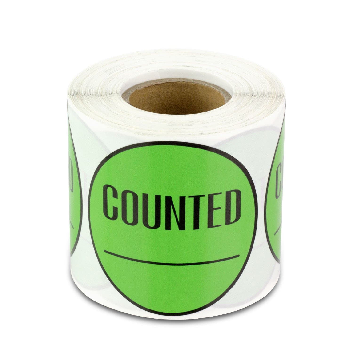 600 Labels - Counted - 2 inch, Circle Dot, Round Writable Marking Counted Labels - Inventory Control (Lime Green) - Inventory Count Stickers Write On & Marking Notating
