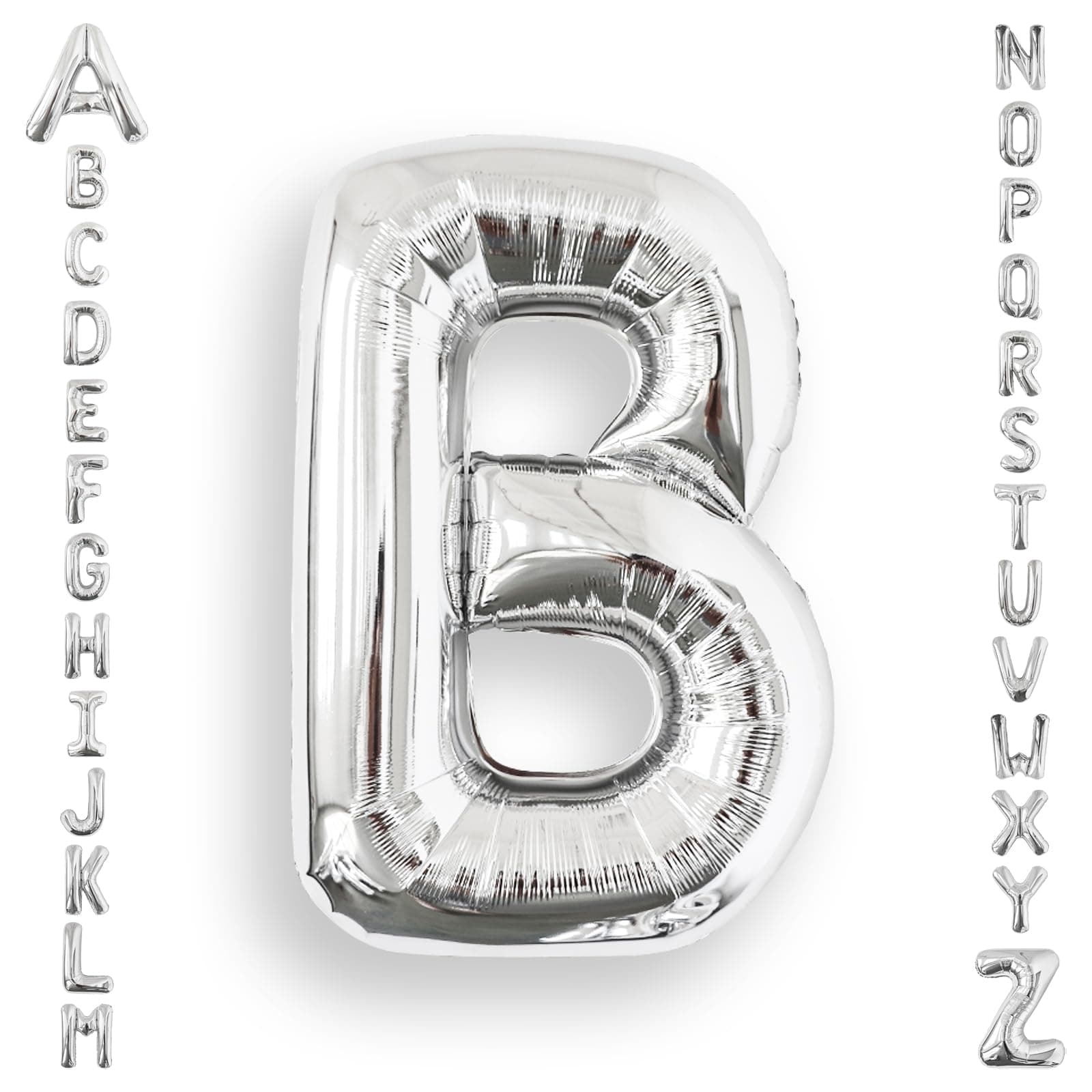 AULE 40 Inch Silver Letter B Helium Balloon Large Birthday Anniversary Graduation New Year Party Decoration