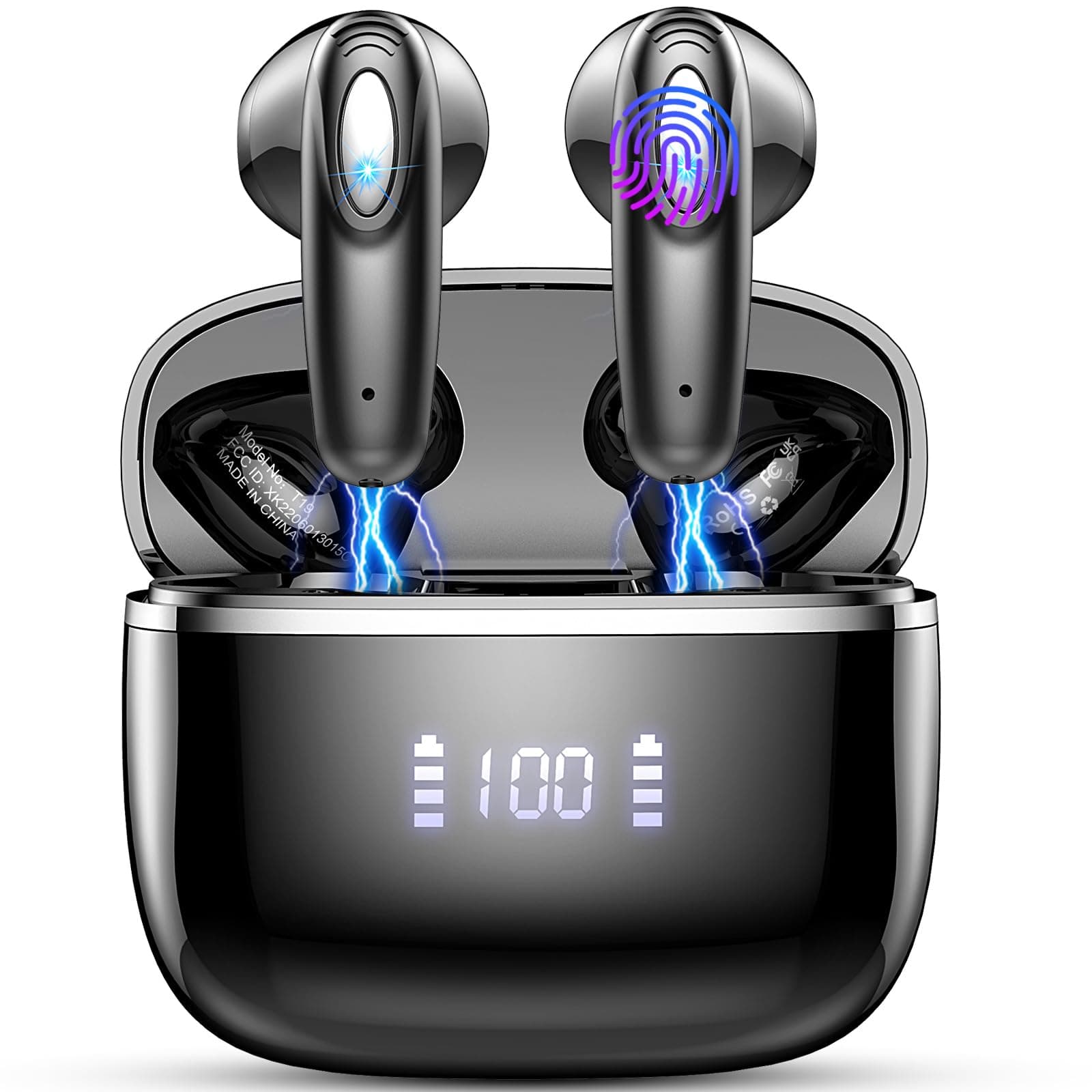 Drsaec Bluetooth Headphones, in-Ear Wireless Bluetooth Headphones 2025 New Wireless Headphones with 4 ENC Mics, Noise Cancelling Earbuds