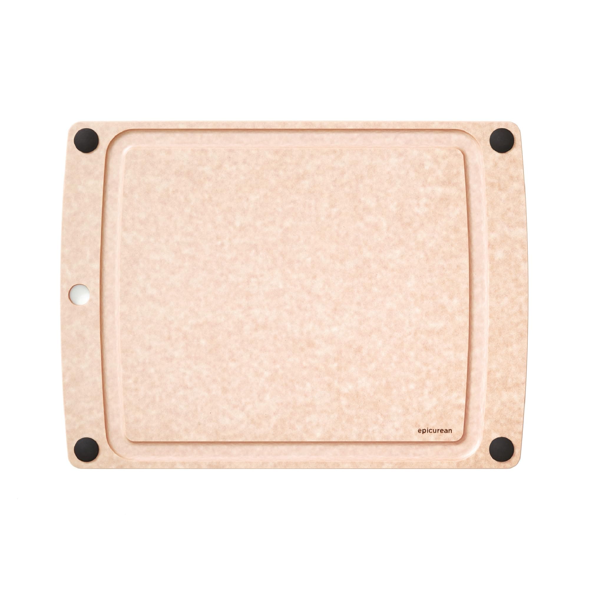 Epicurean All-in-One Cutting Board with Non-Slip Feet and Juice Groove, 14.5" by 11.25", Natural