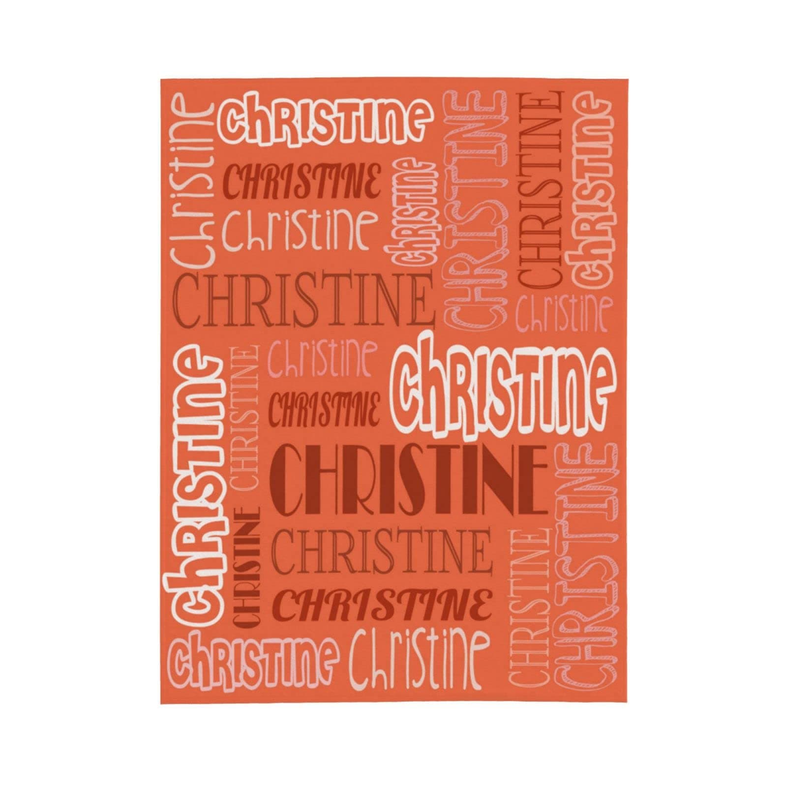 Personalized Name Blanket for Kids Custom Name Blanket Personalized Blanket with Name for Adults Kids Boys Girls Birthday Chirstmas Valentines Day(Orange,30x40)