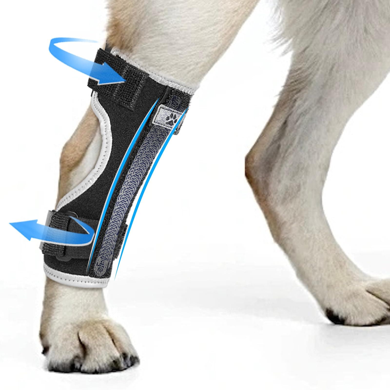 Marnonsis Dog Back Leg Braces, Supportive Dog Hock Brace for Rear Leg Stability & Pain Relief, Breathable Wrap Used for Canine Arthritis, Sprains, Post-Surgery Joint Recovery, Dark Black L