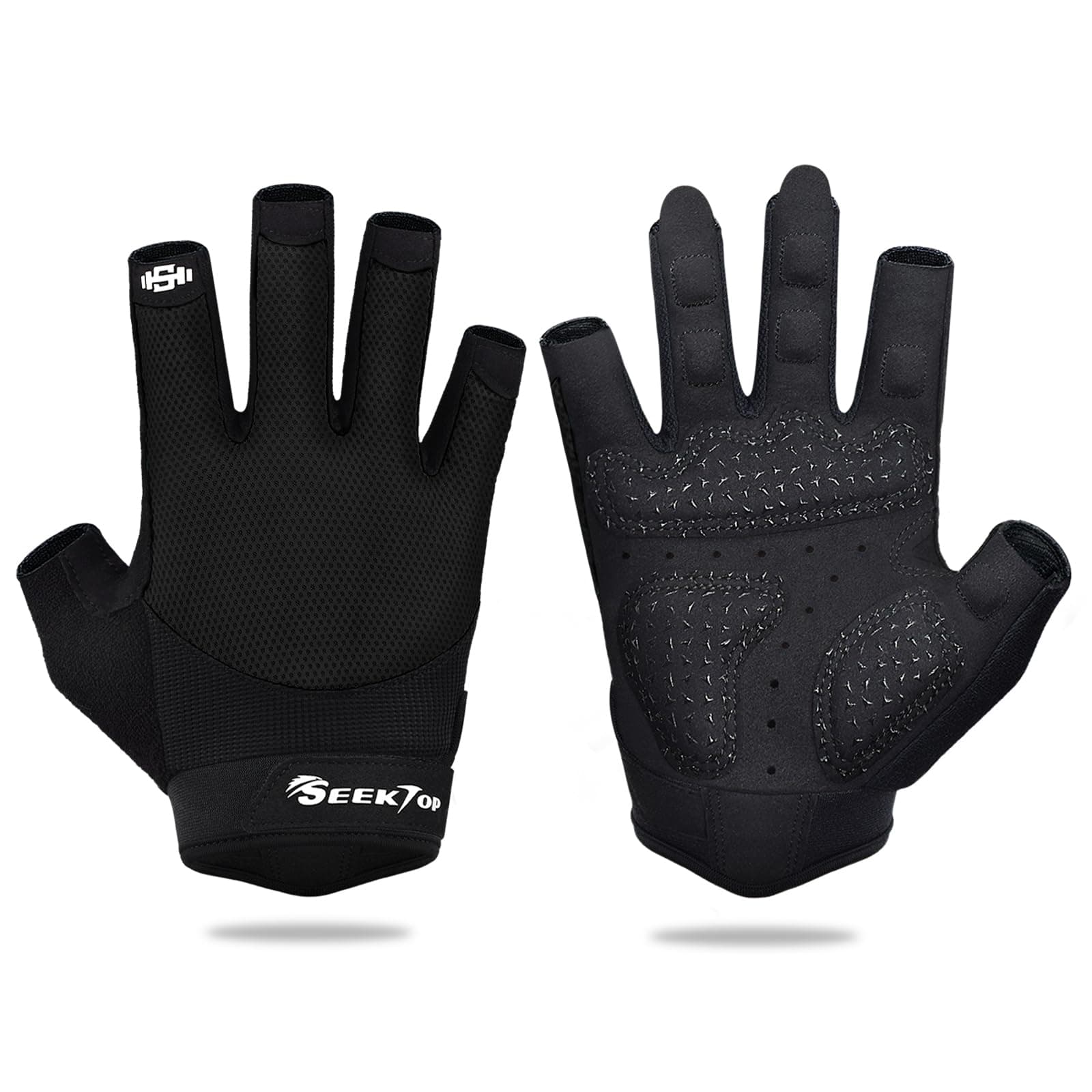 Seektop Breathable Workout Gloves for Women & Men, Thick Padded Weight Lifting Gloves, Full Palm Protection, Excellent Grip for Gym Fitness and Training, Exercise, Cycling