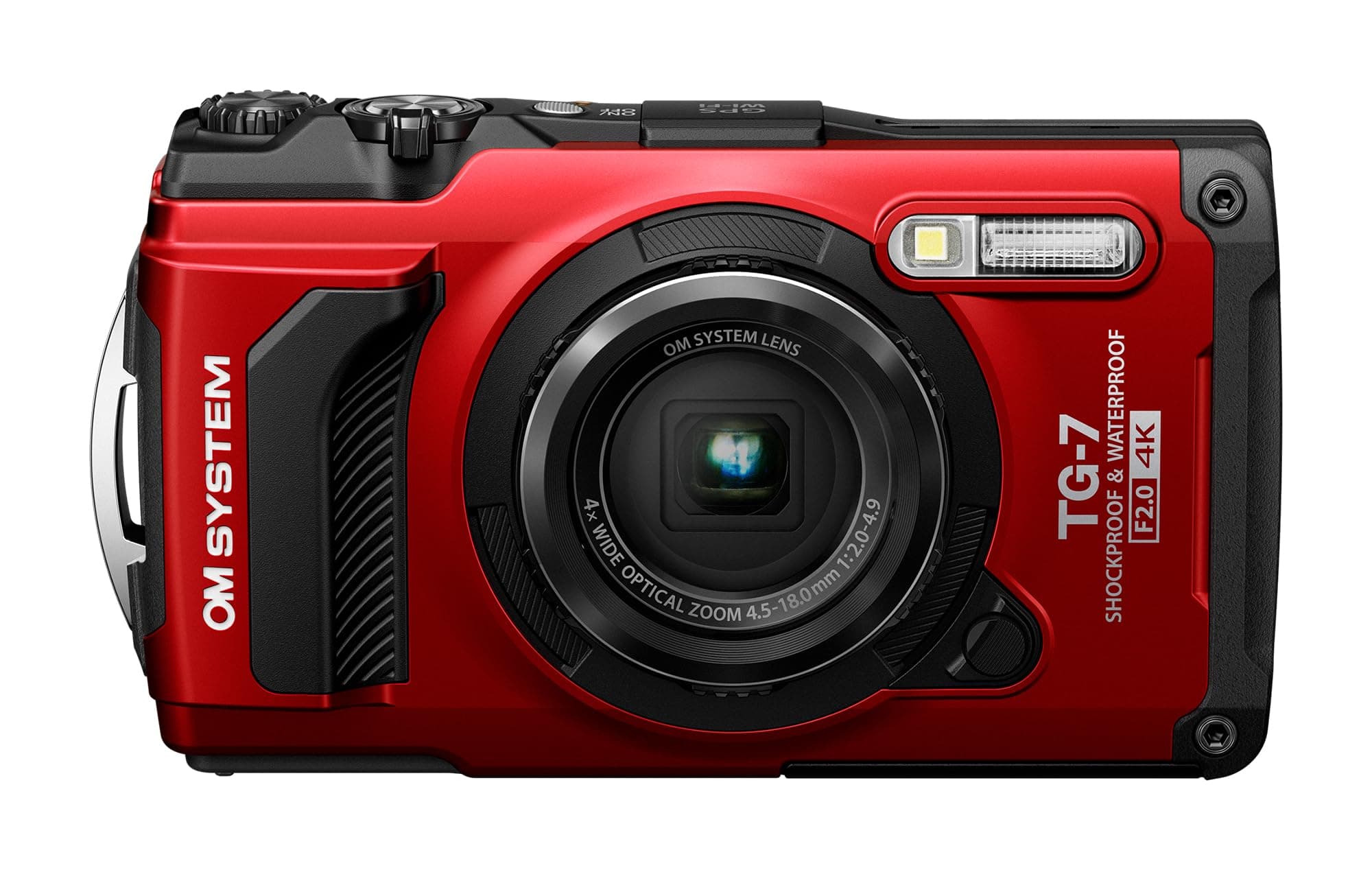 OM SYSTEM Tough TG-7 Outdoor Kamera Wasserdicht & Stoßfest F2.0 Rot