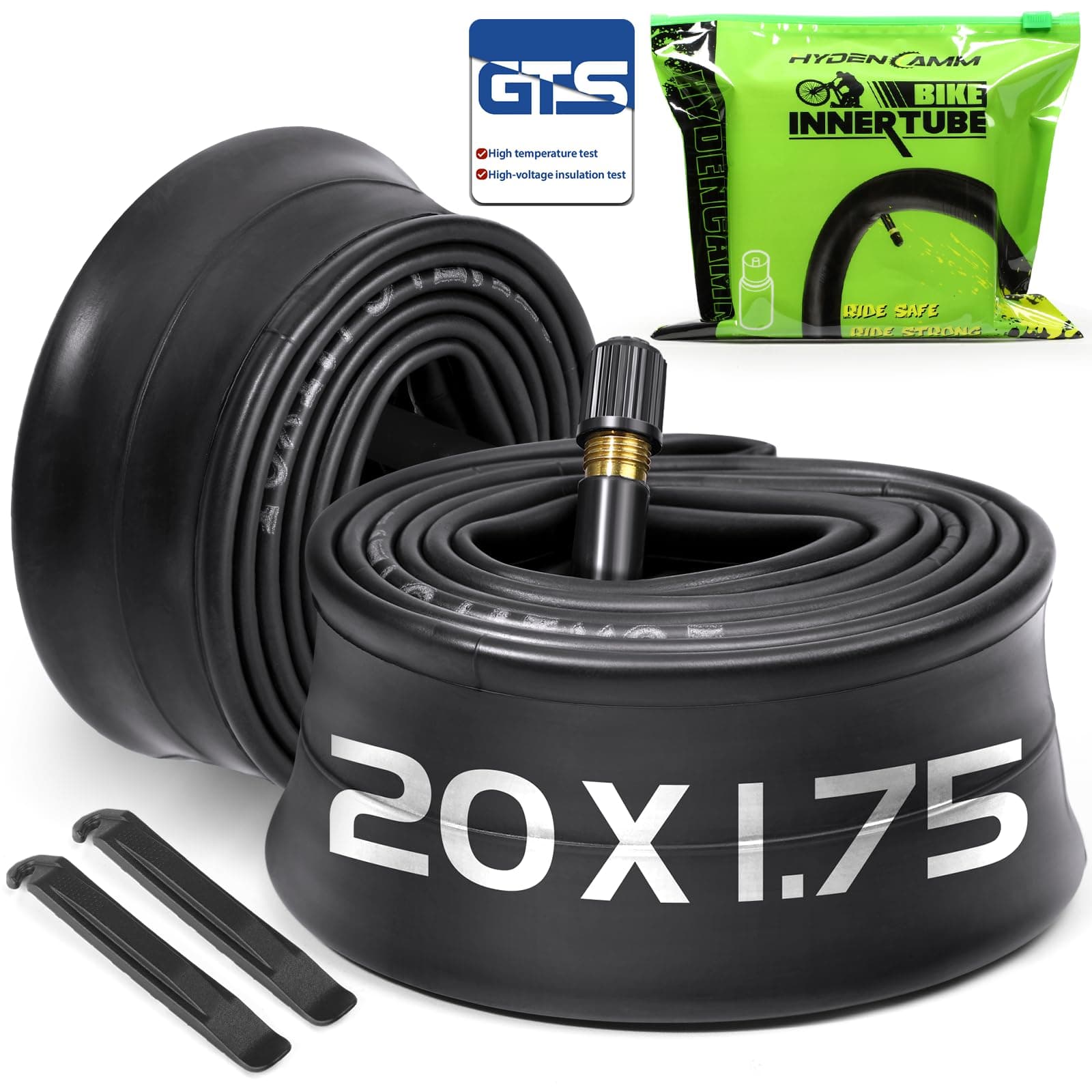 Hydencamm 2 Pack 20" Bicycle Tube Fit 1.75/1.95/2.125, 32mm Schrader Valve