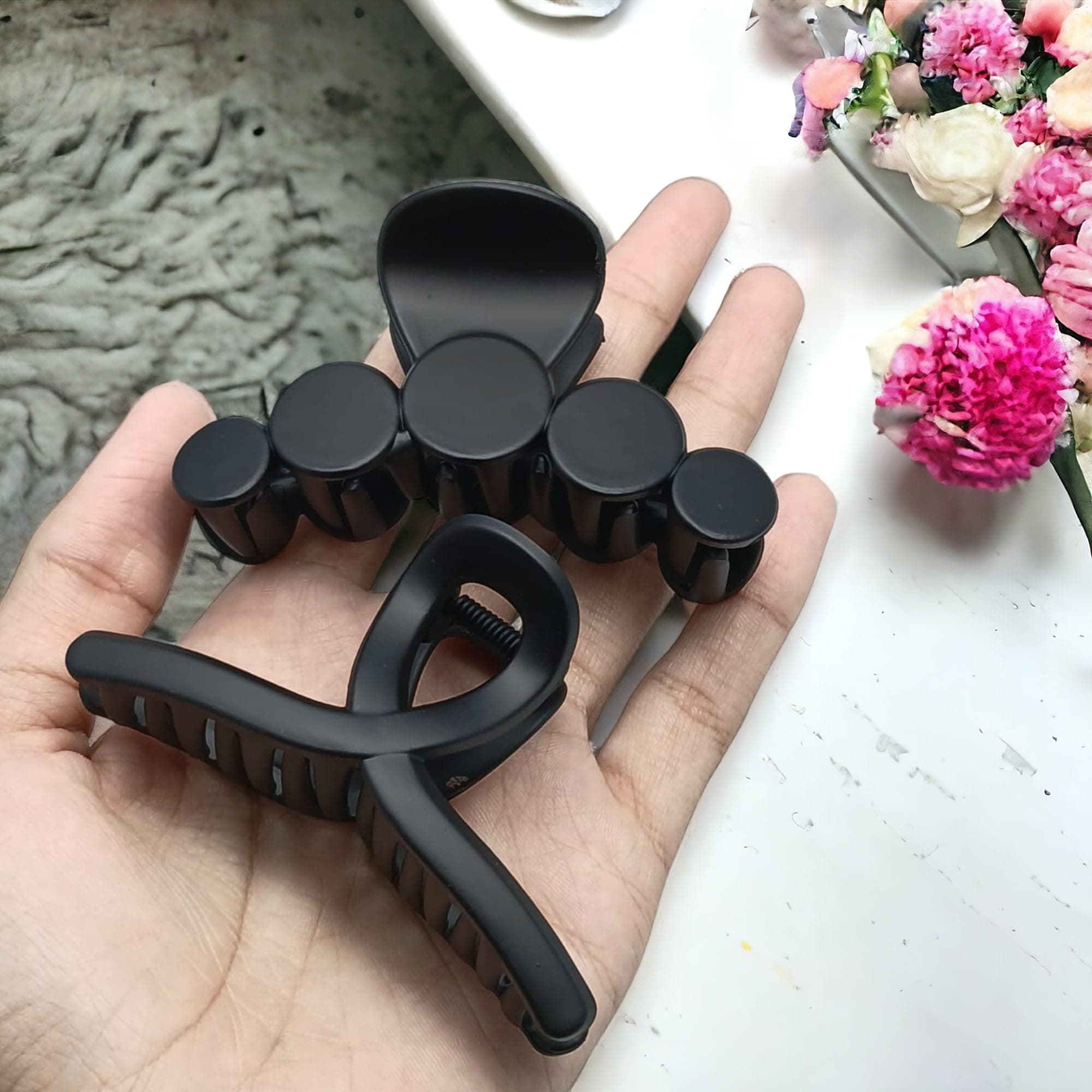 SP Hair Claw Clips for Women | Large Hair clutchers for Girls | Hair Clips for Office and Daily use | Strong Grip Large Hair clips for Women (Pack of 2)
