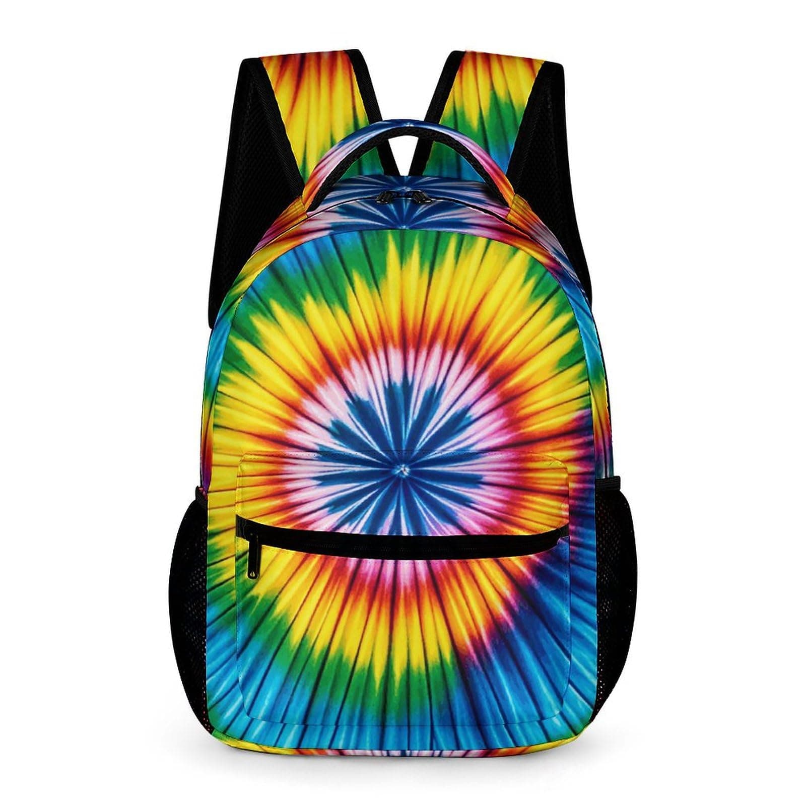 VFKLT Tie Dye Hippies Backpack for Women Men Lightweight Laptop Backpack Purse Travel Casual Daypack, Tie Dye Hippies, One Size, Rucksack Backpacks