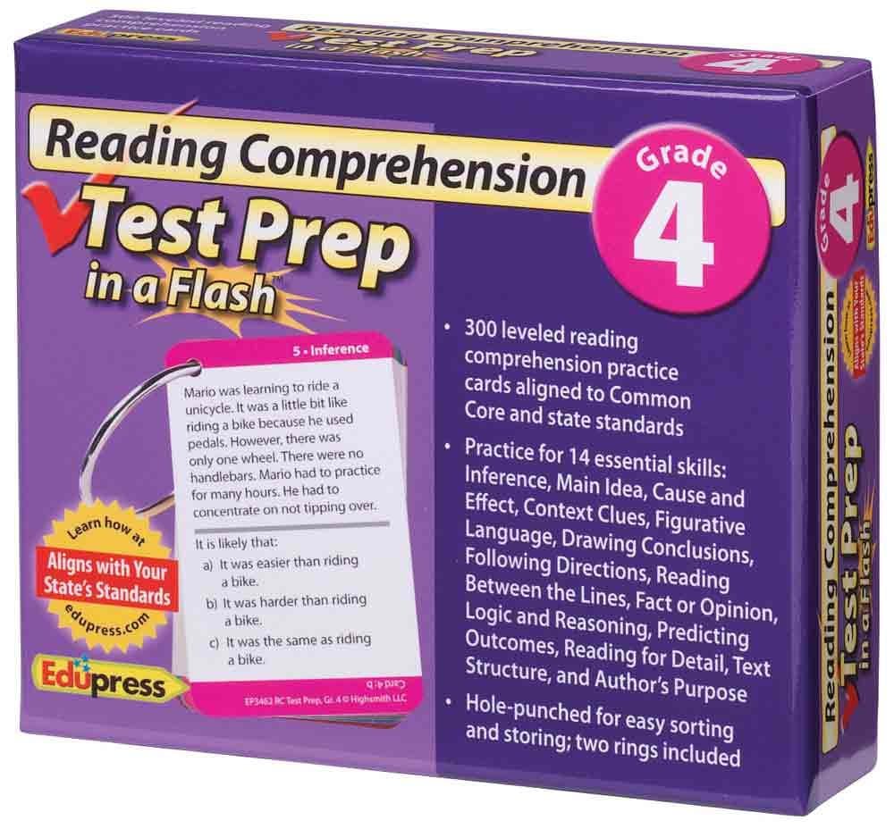 Edupress EP-3462 Reading Comprehension Gr 4 Test Prep In A Flash