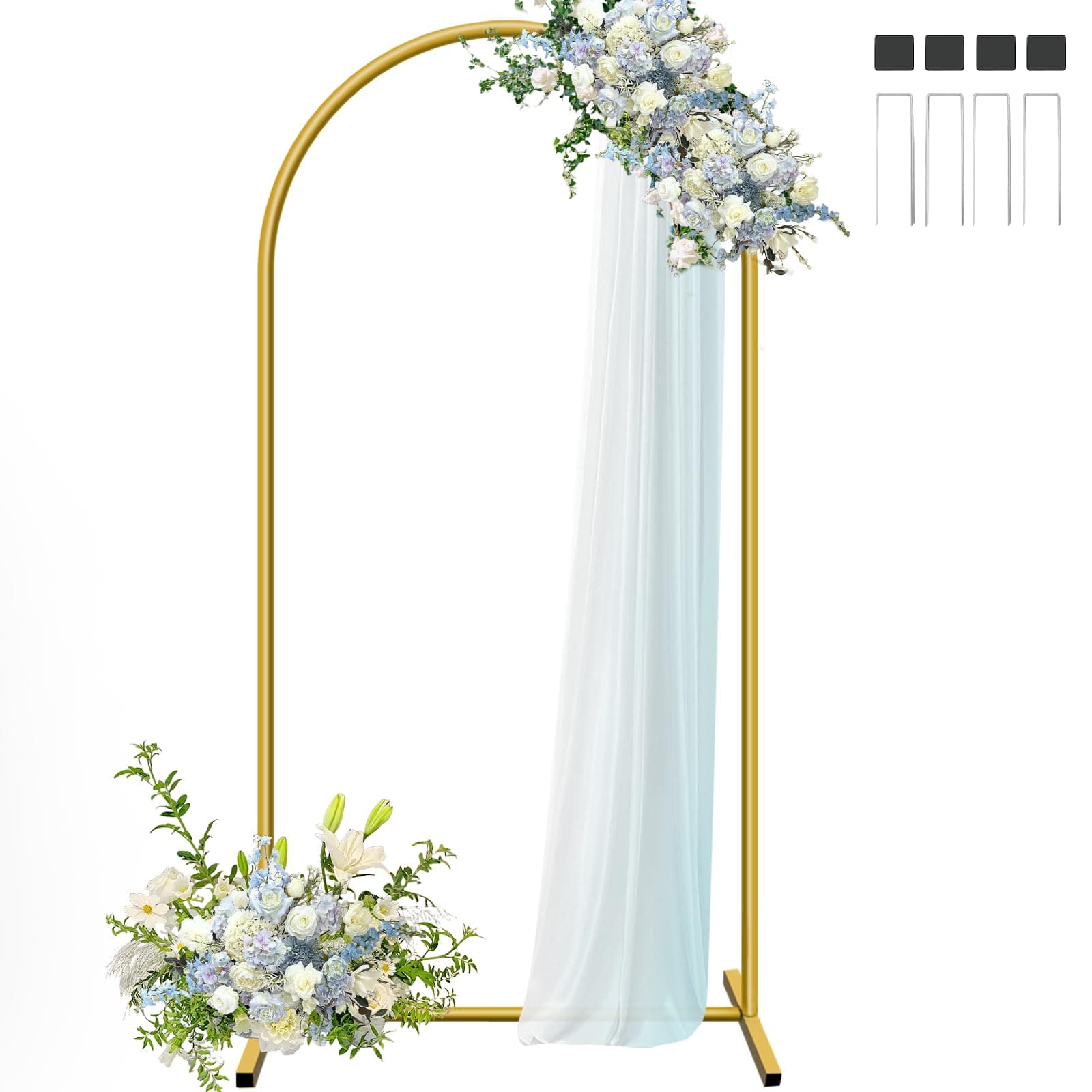 HEMMOTOP 7.2FT Metal Arch Backdrop Stand