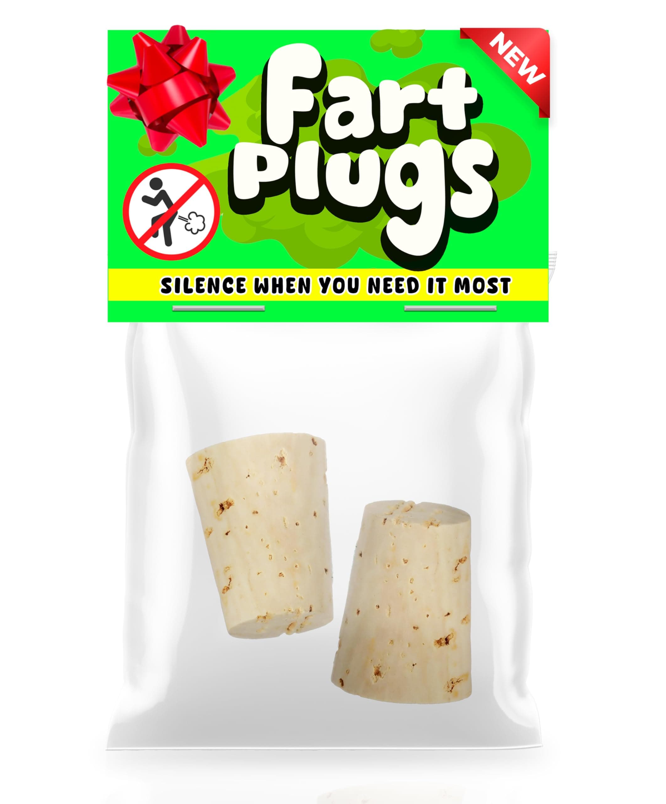 Jergrim Funny Stocking Stuffers Fart Plug Gag Gift, Novelty Christmas Party Gift Prank & White Elephant Gifts For Adults, Boyfriend, Husband, Friends, Prize For Christmas Games, Birthday, Secret Santa
