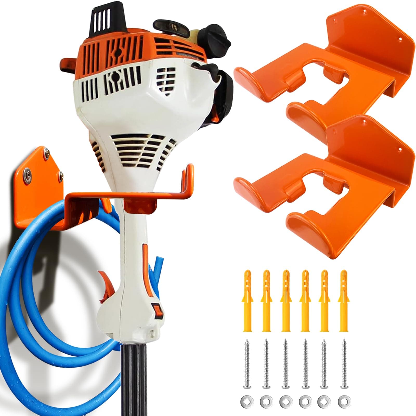 Weedeater Hanger, 2 Pack Weed Eater Hanger for Wall, Weed Wacker Holder