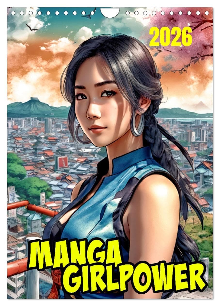 Manga Girlpower UK-Version (Wall Calendar 2026 DIN A4 Portrait), CALVENDO 12 Month Wall Calendar