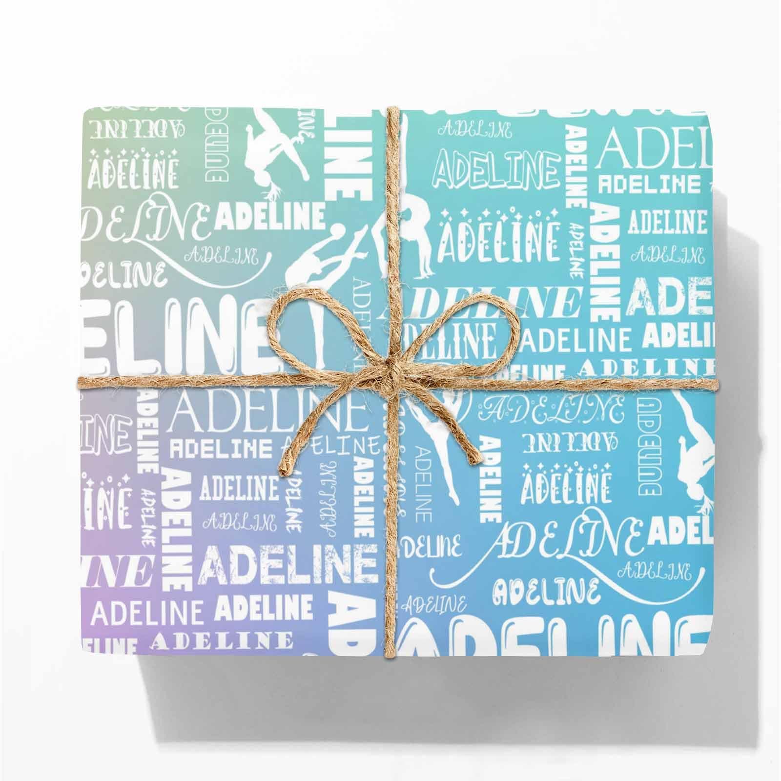 MyPhotoPrint Personalized Wrapping Paper Personalized Gift Wrap Wrapping Paper Roll Rainbow for Mother Father Kids Baby