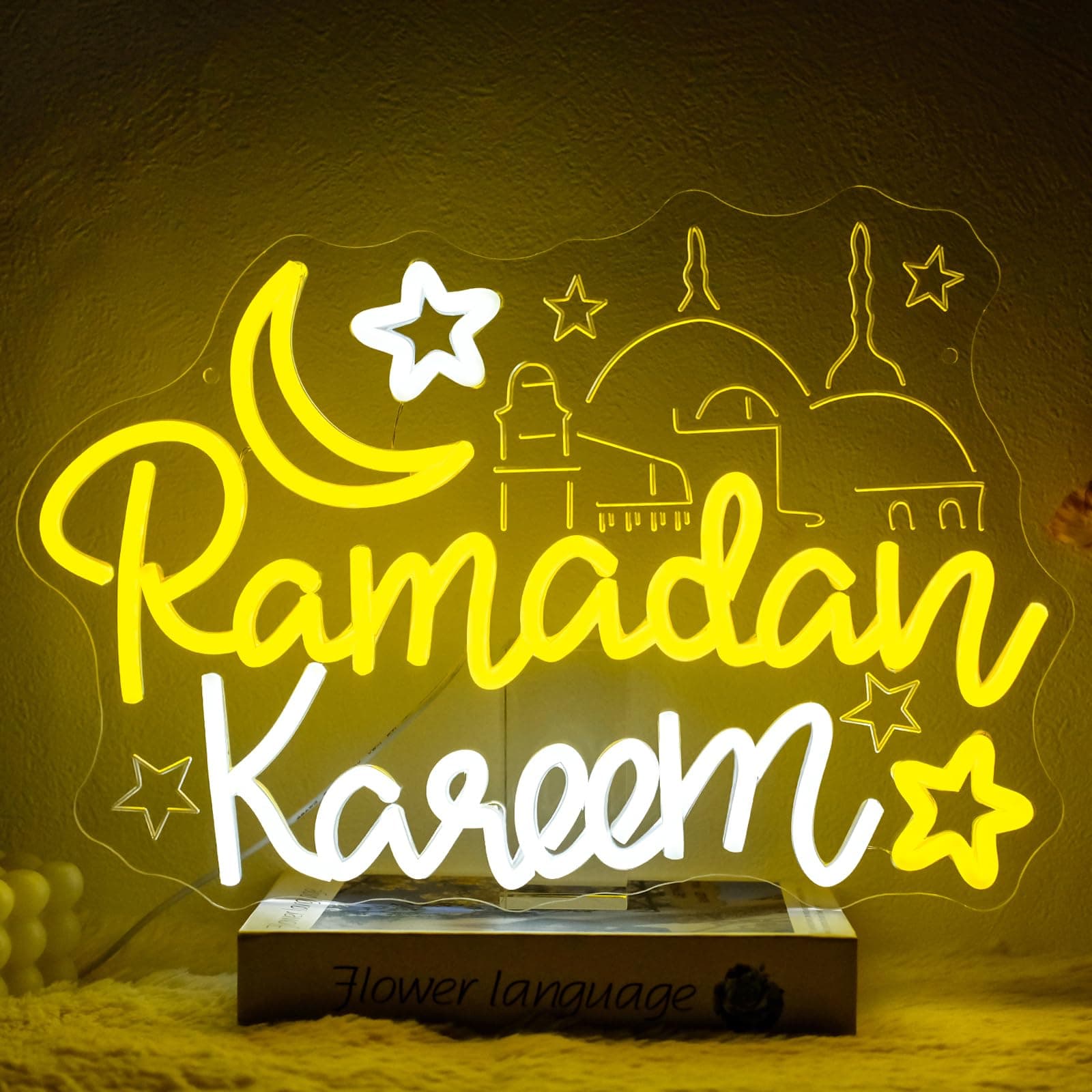 Ramadan Kareem Neon Sign Neon Light for Room Neon Signs for WallDecor LED Sign For Room Bedroom Decor Home Party
