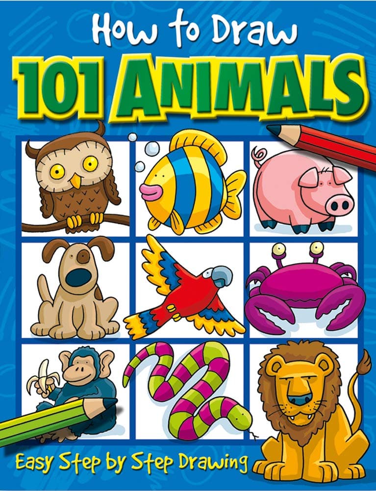 How to Draw 101 Animals: Step-by-step drawing book for children ages 5+