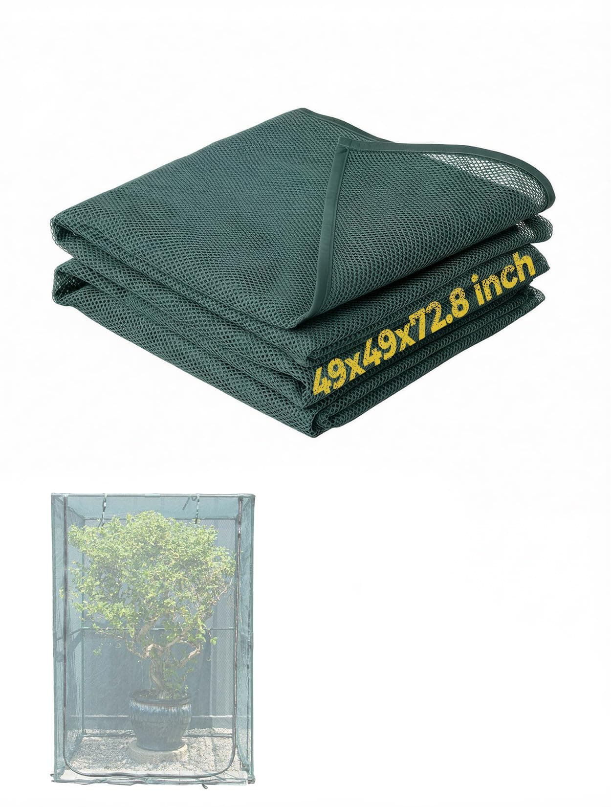 49''x49''x72.8''Plant Crop Cage Netting Cover Replacement (Not Included Frame)
