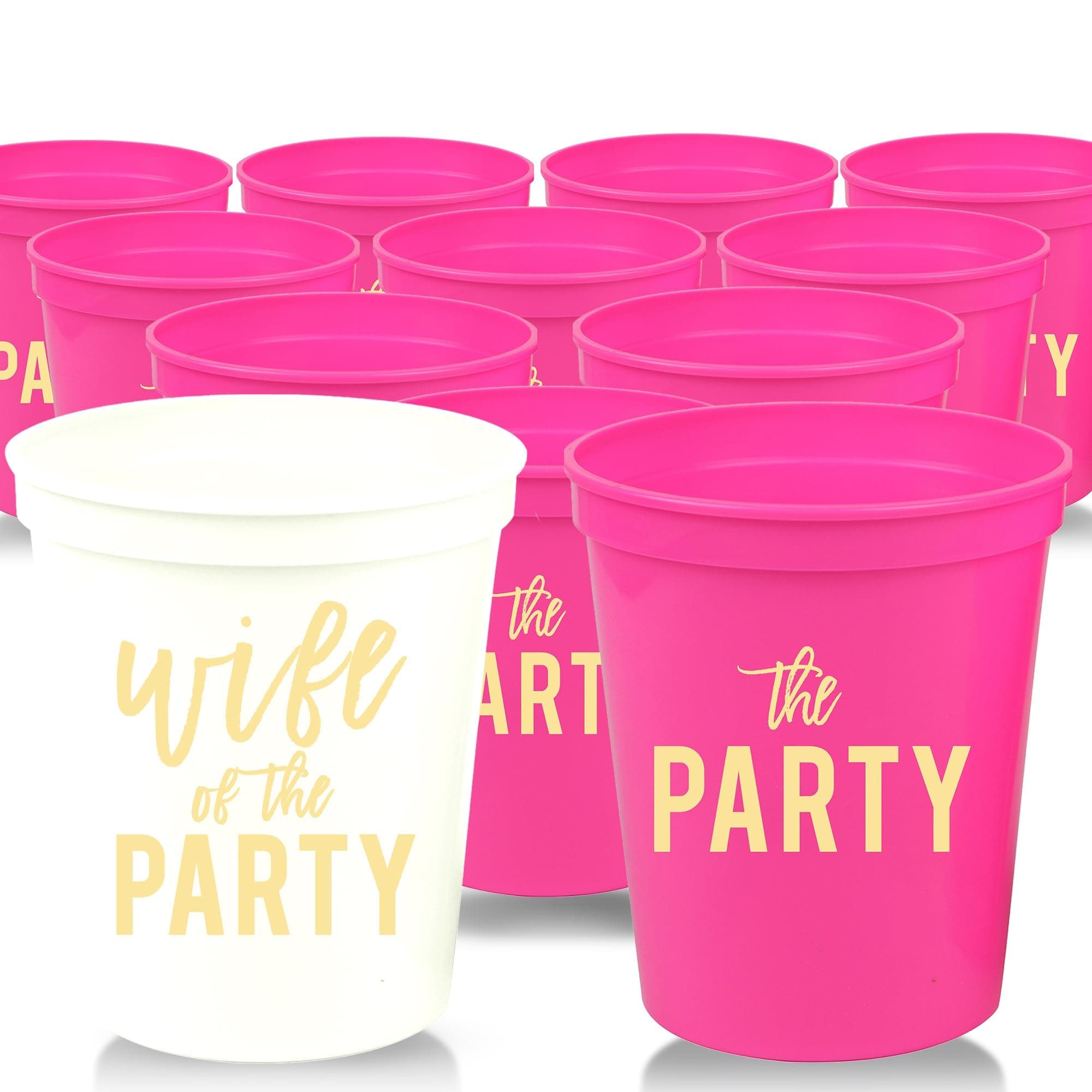 Wife of the Party Bachelorette Party Favors and Decorations - Bride Cups