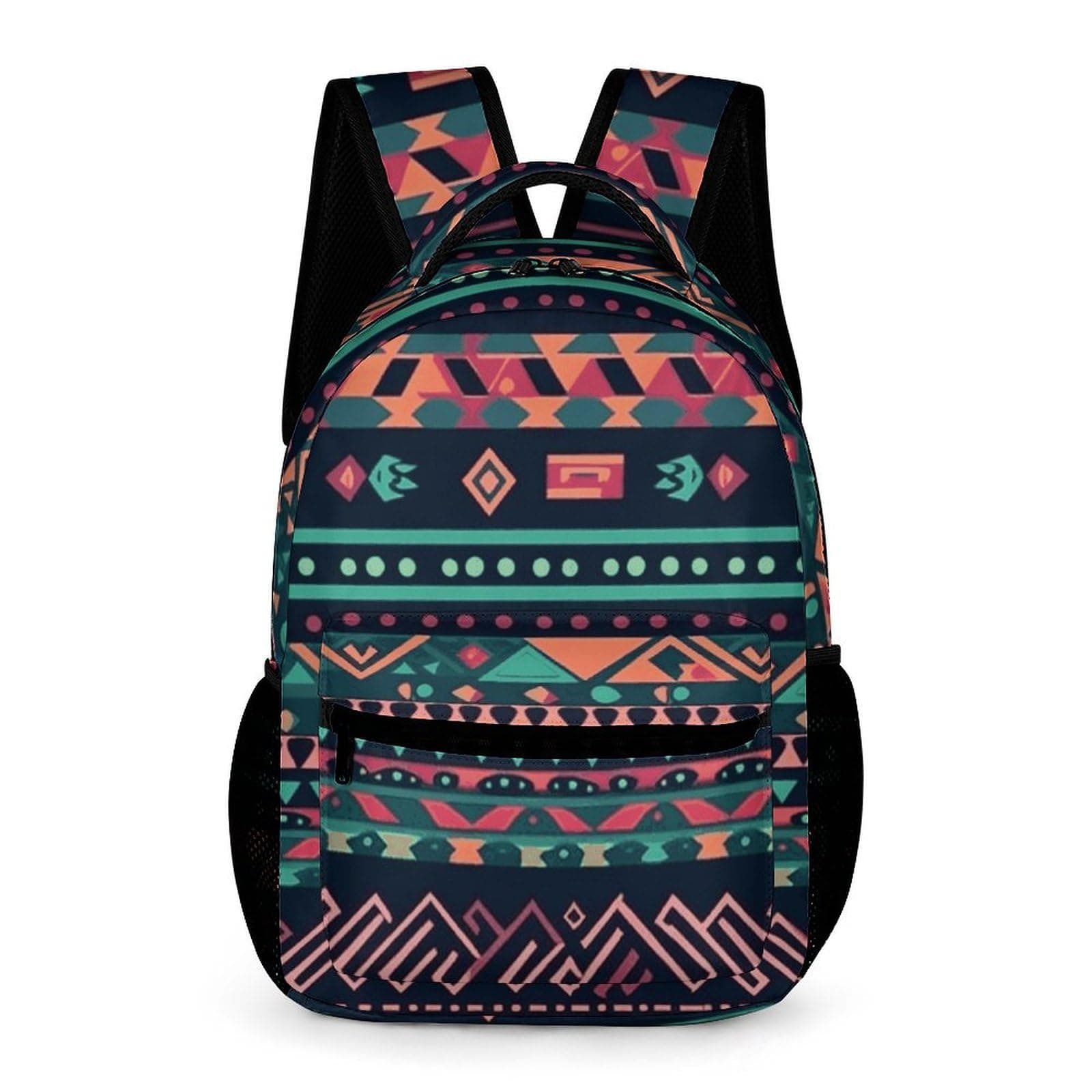 VFKLT Colorful Aztec Pattern Backpack for Women Men Lightweight Laptop Backpack Purse Travel Casual Daypack, Colorful Aztec Pattern, One Size, Rucksack Backpacks