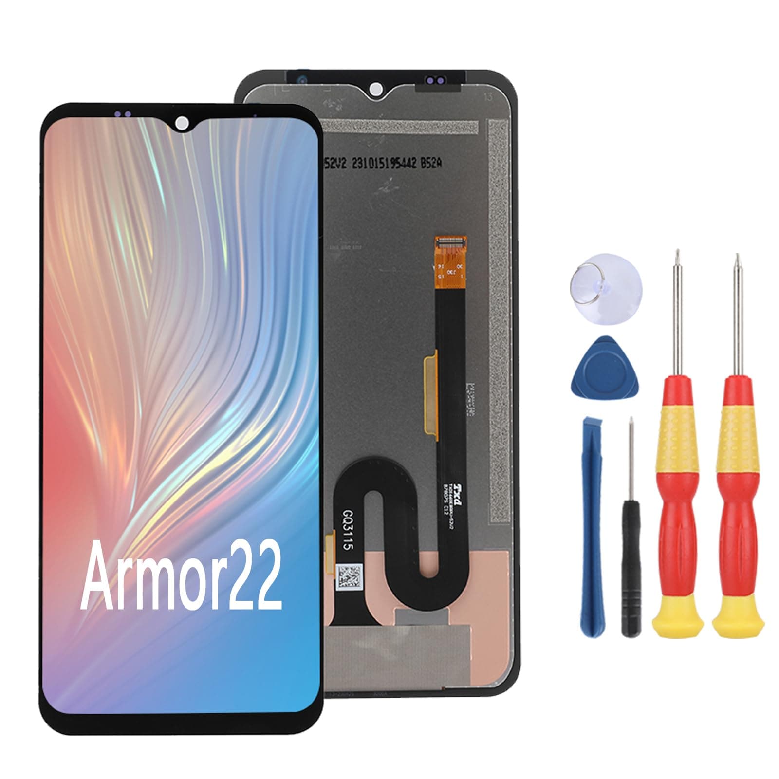 SiuVorZhi LCD Display Compatible with Ulefone Armor 22 LCD Display Touch Screen Assembly Repair Replacement Parts with Tools.
