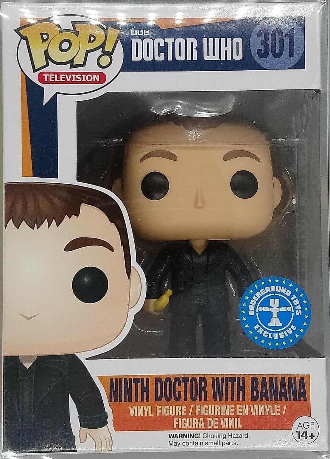 Funko Pop Doctor Who Television Ninth 9th Doctor with Banana Hot Topic Exclusive