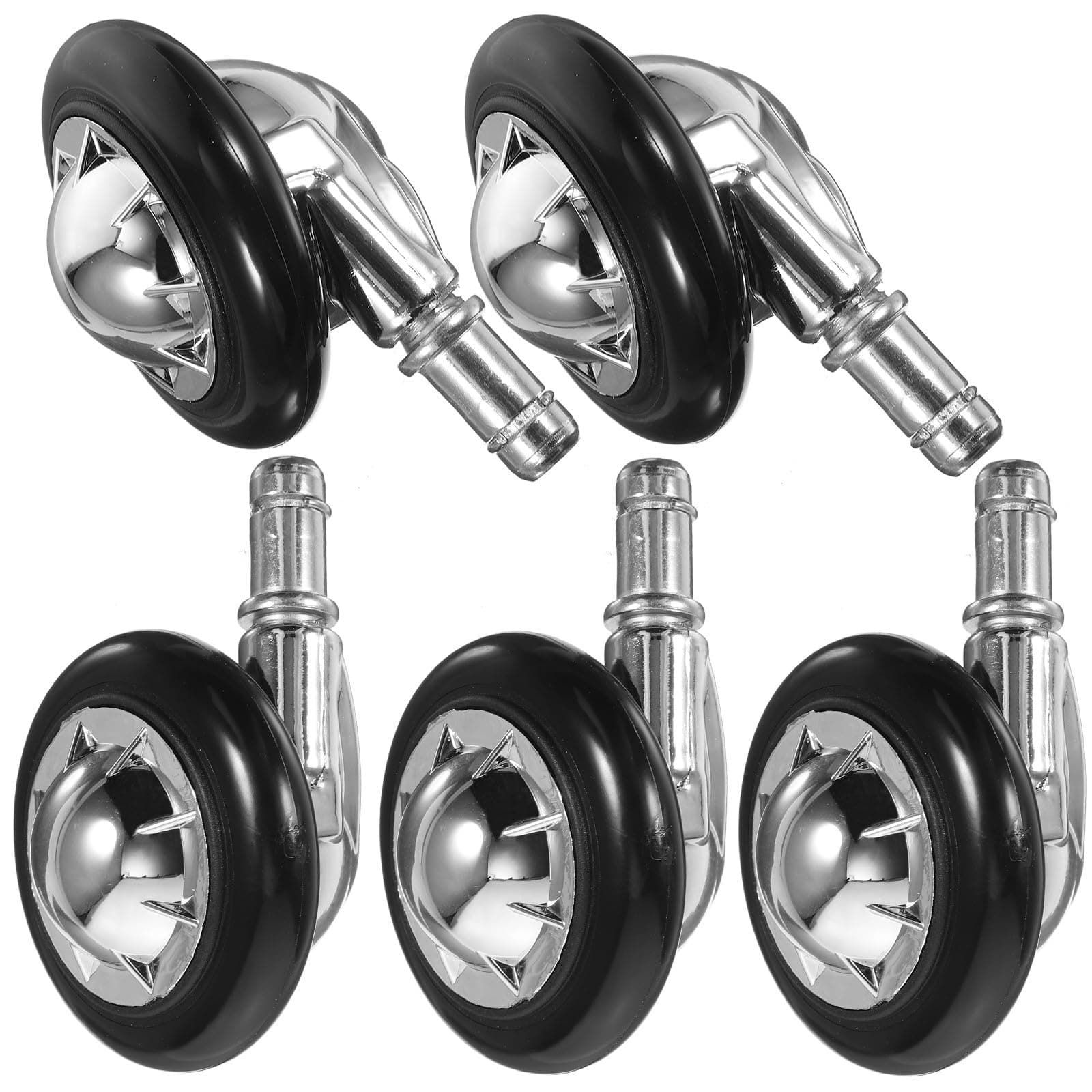 STOBOK Heavy Duty Chair Wheels Castor Wheels for Office Furniture PVC Aluminum Alloy 5pcs