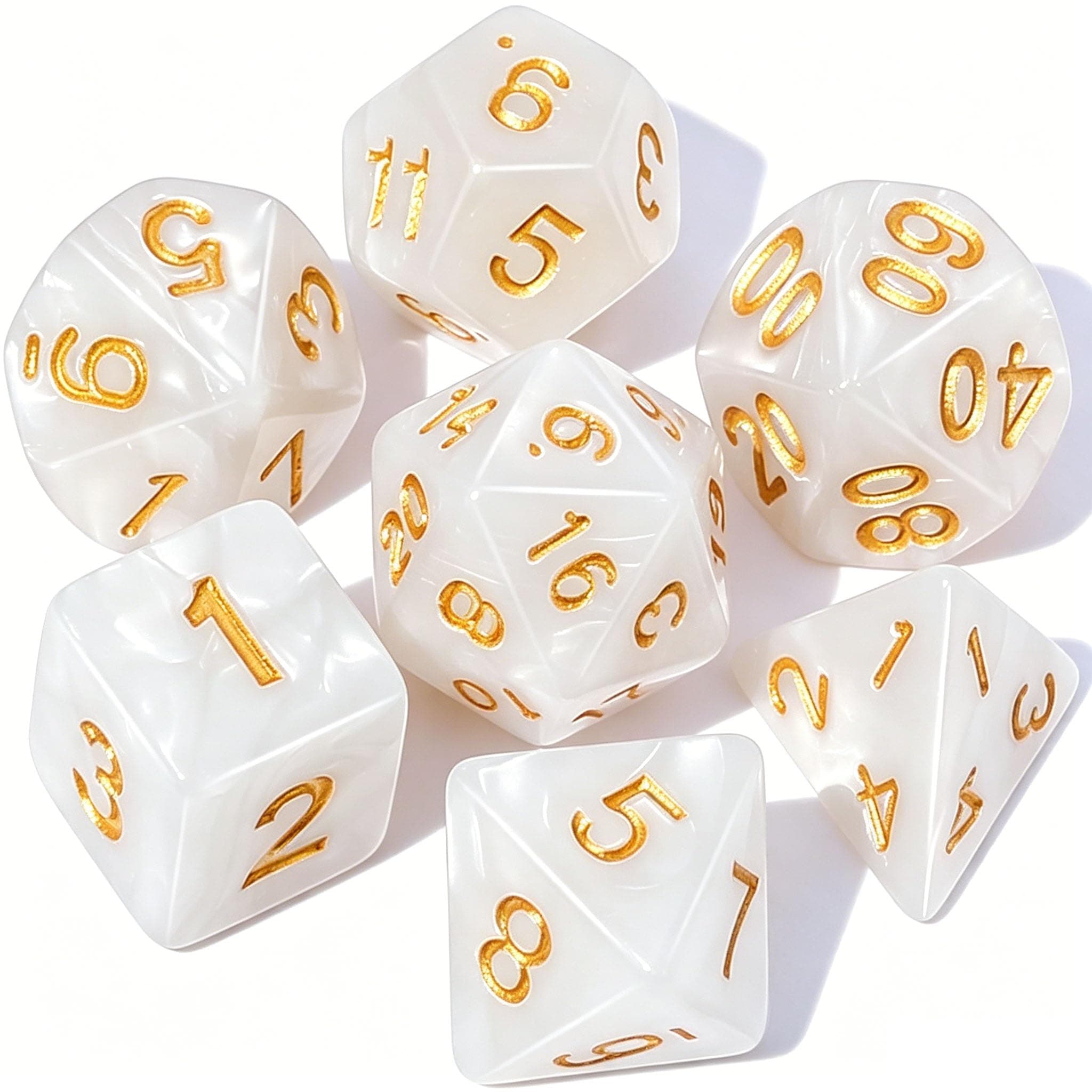 CiaraQ 7pcs Polyhedral Dice Set for Dungeon and Dragons MTG Table Games