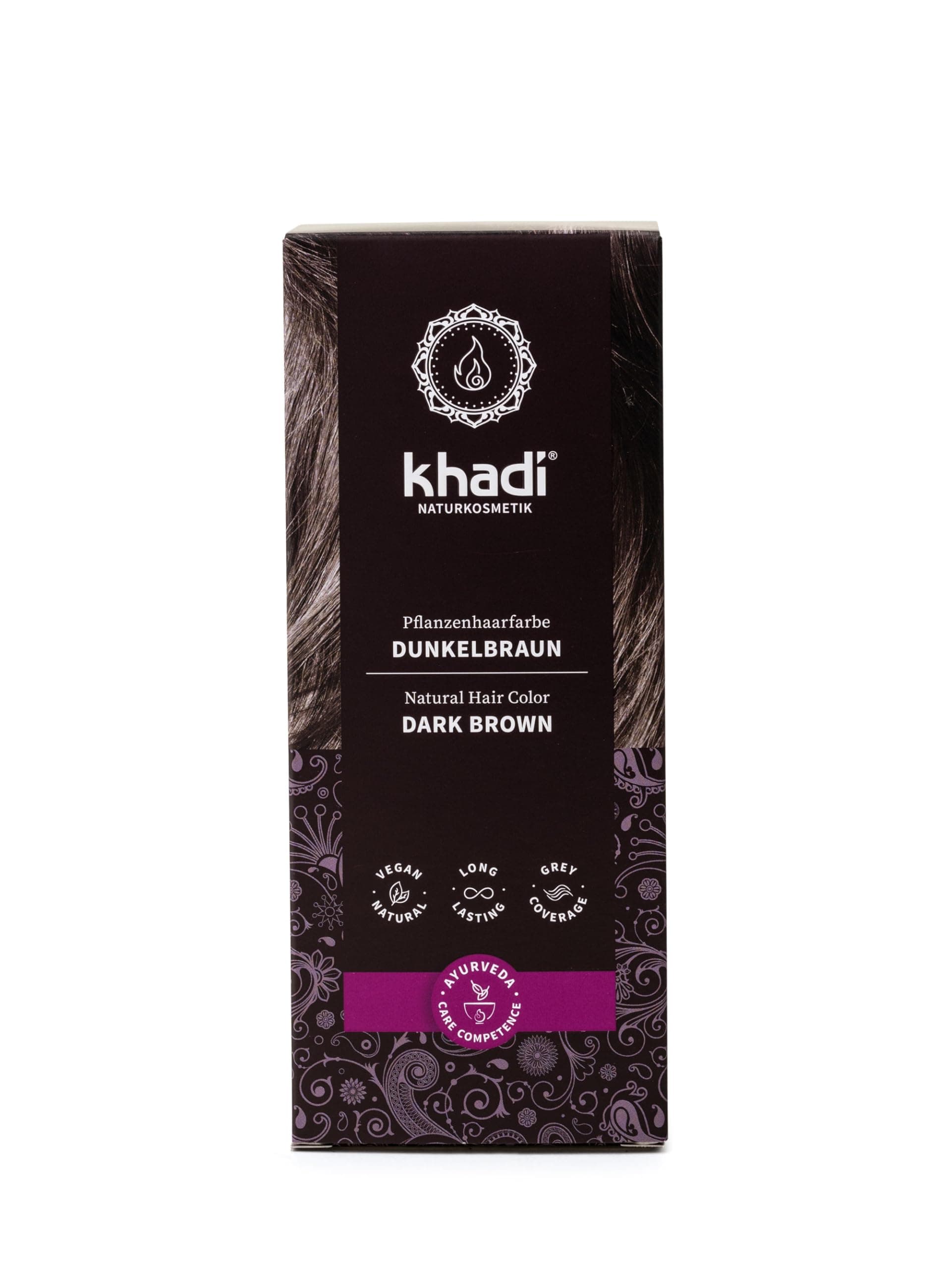 khadi Dark Brown Plant Hair Dye Natural Hair Colour Dark Brown 100g
