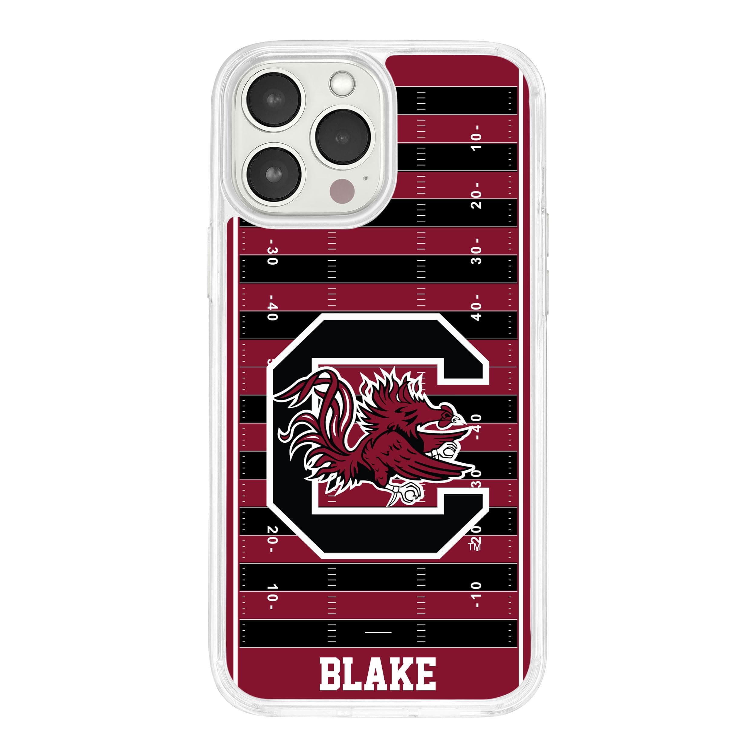 Affinity Bands South Carolina Gamecocks HD Custom Name Phone Case Compatible with MagSafe Apple iPhone 15 Pro Max (Field)