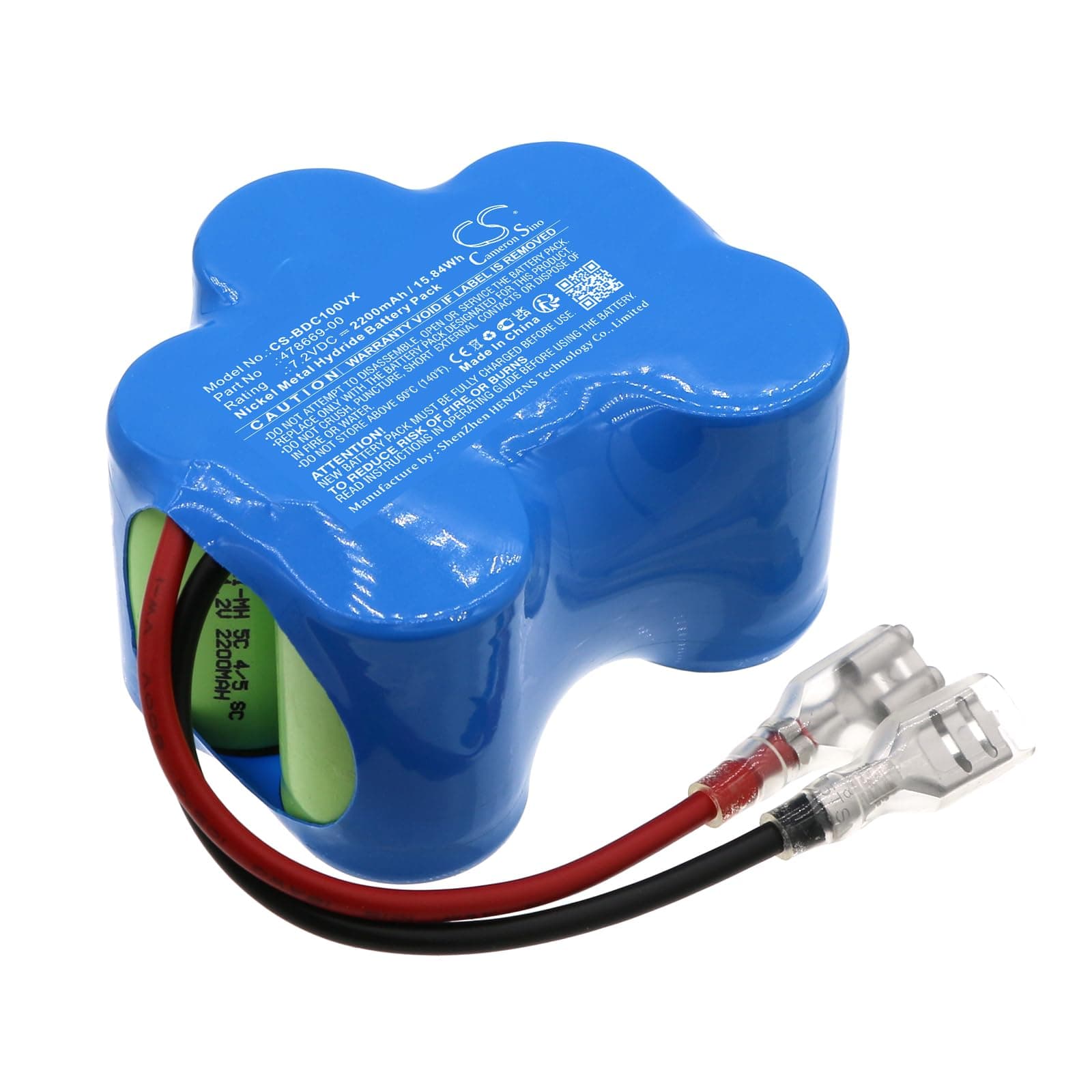 2200mAh / 15.84Wh Replacement Battery for Black&Decker SSC1000, 478669-00