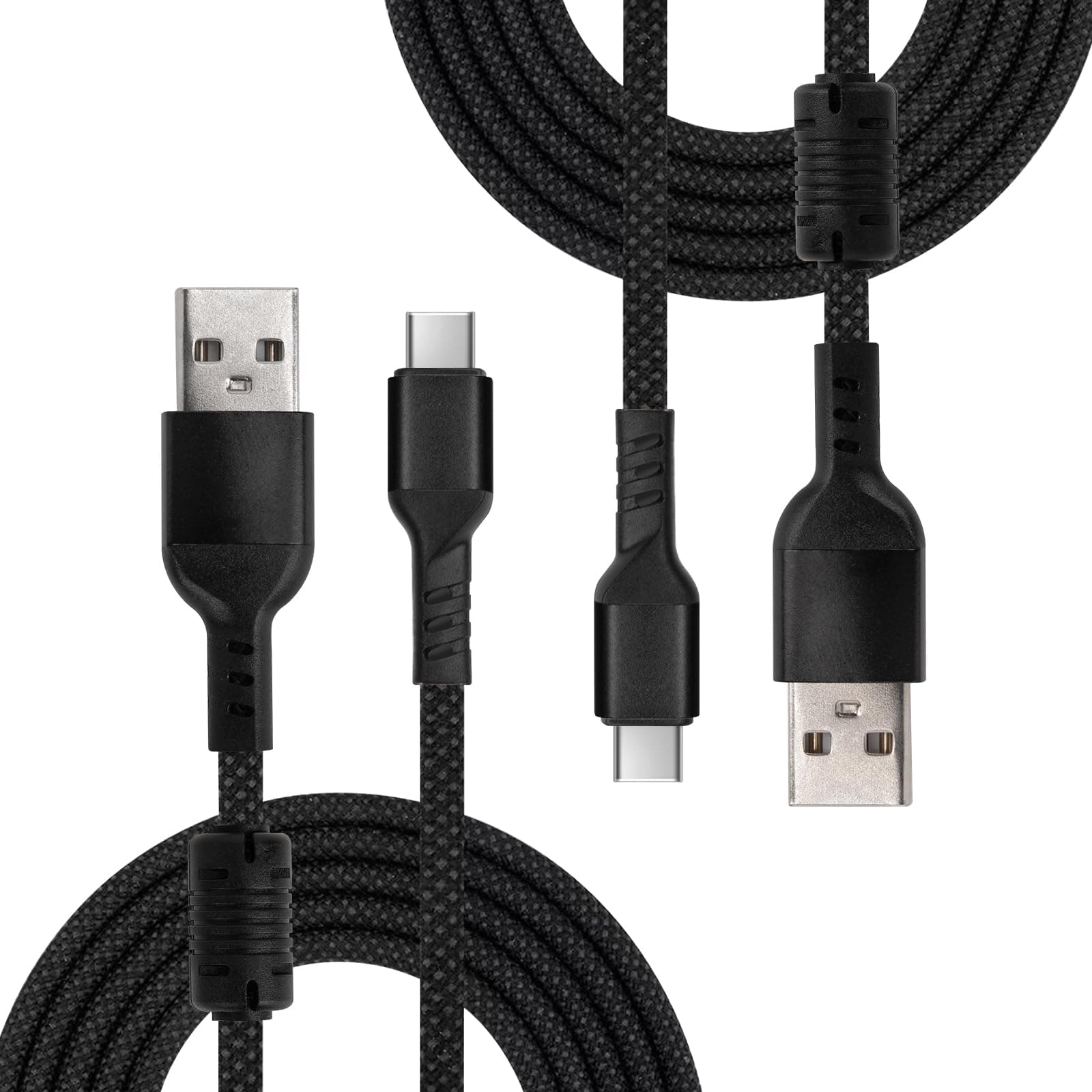 LIUWTIANXIN USB to Type-C Data Cable, Black 【2-Pack】