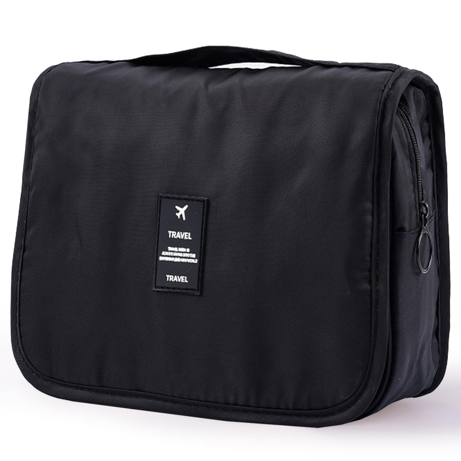 Yeegras Toiletry bag with 4 colos…, Black, 9.3"L x 7.5" W x 3.2" H, Minimalist
