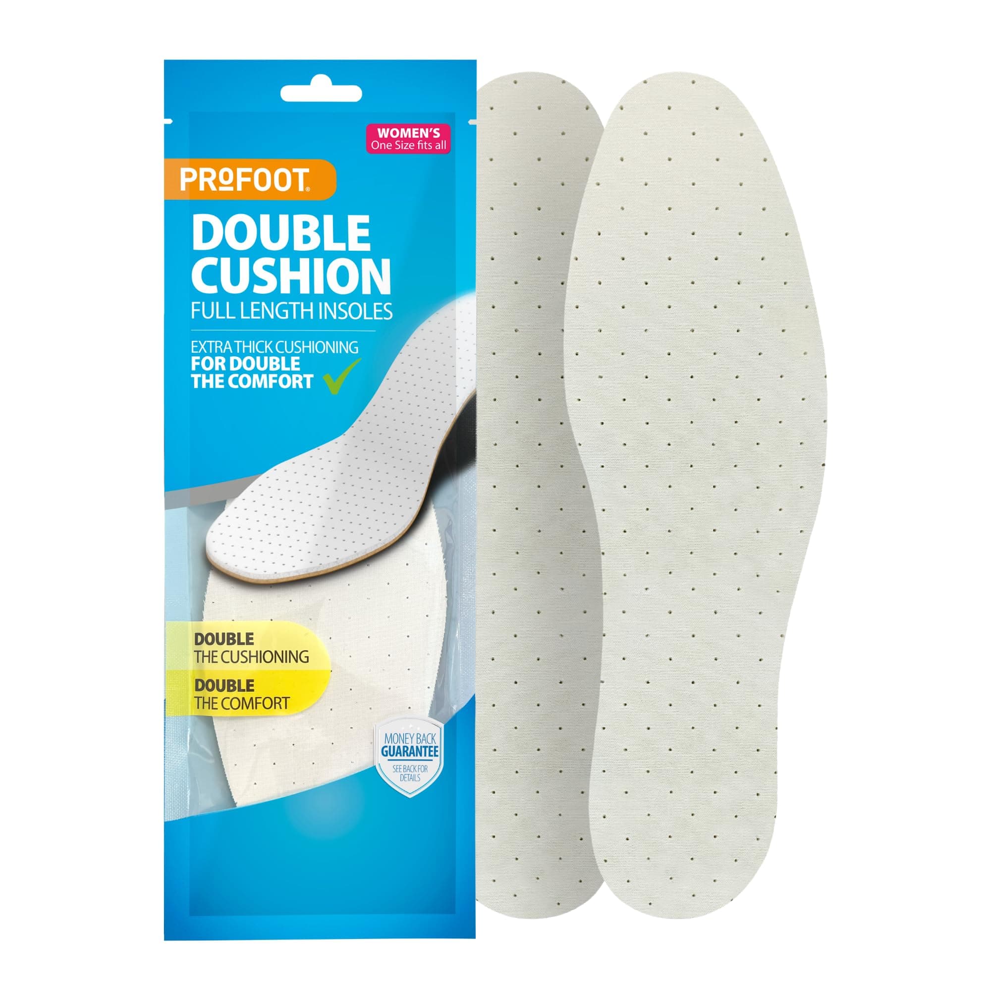Profoot doble Cojín Plantillas de longitud completa Par de las mujeres