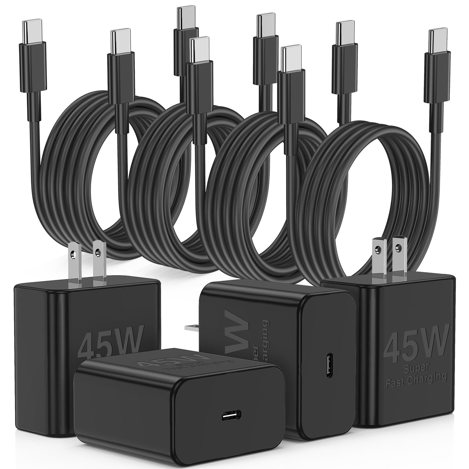 4Pack USB C Charger Super Fast Charging for Samsung Galaxy S25 Ultra
