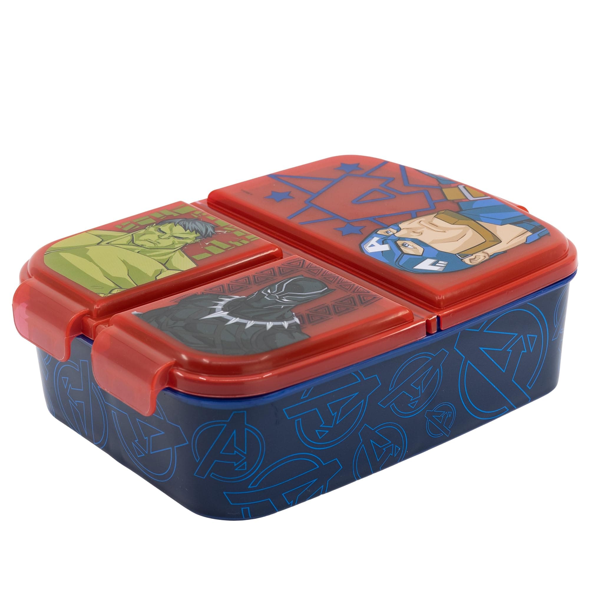 Marvel Avengers Lunchbox for Kids - Bento Box with Multiple Compartments - Spill-Proof and Leak-Proof - Durable and Easy to Clean - Superhero Design