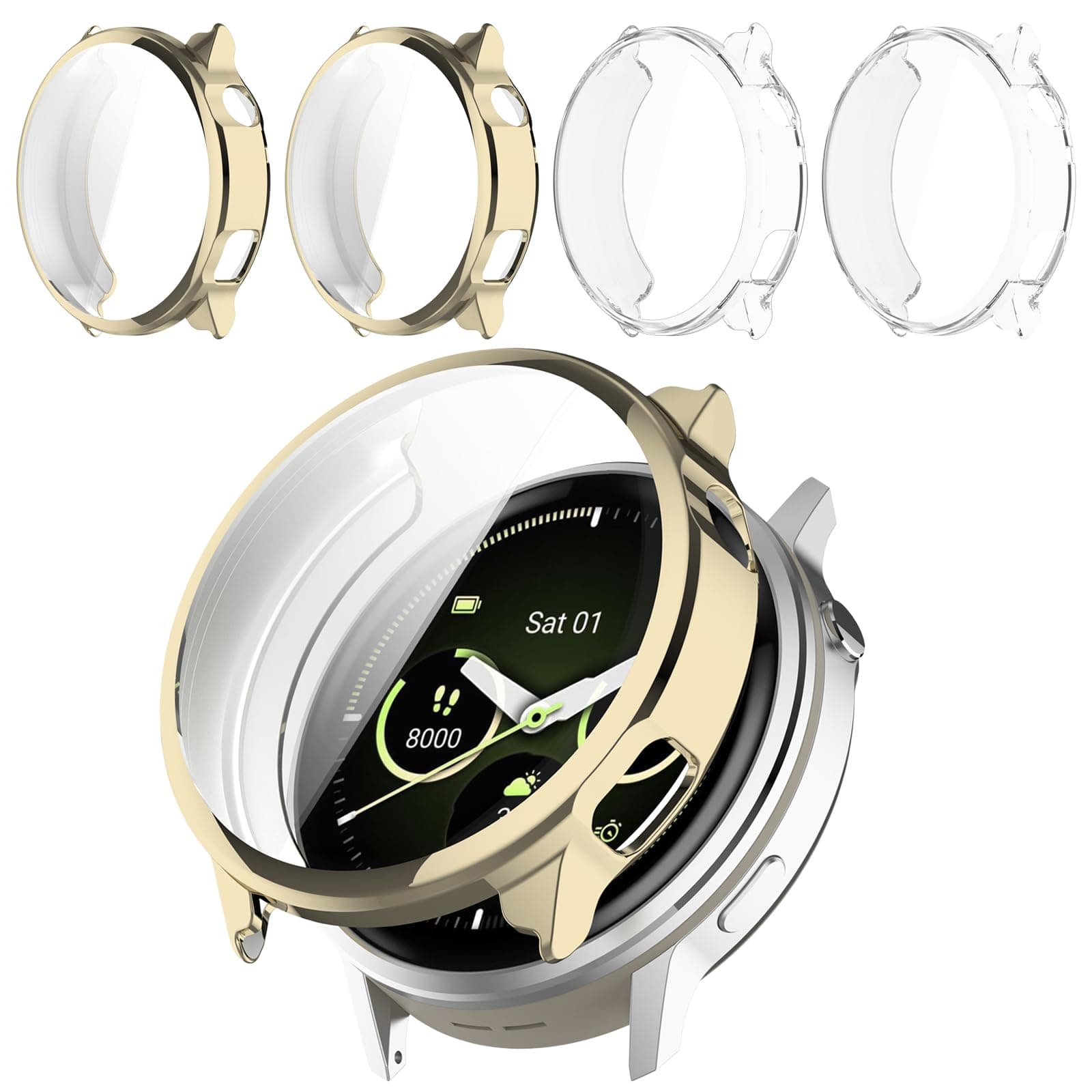 Kimiyaki 4 Pack Case for Garmin Venu 4 45mm Soft TPU Screen Protector
