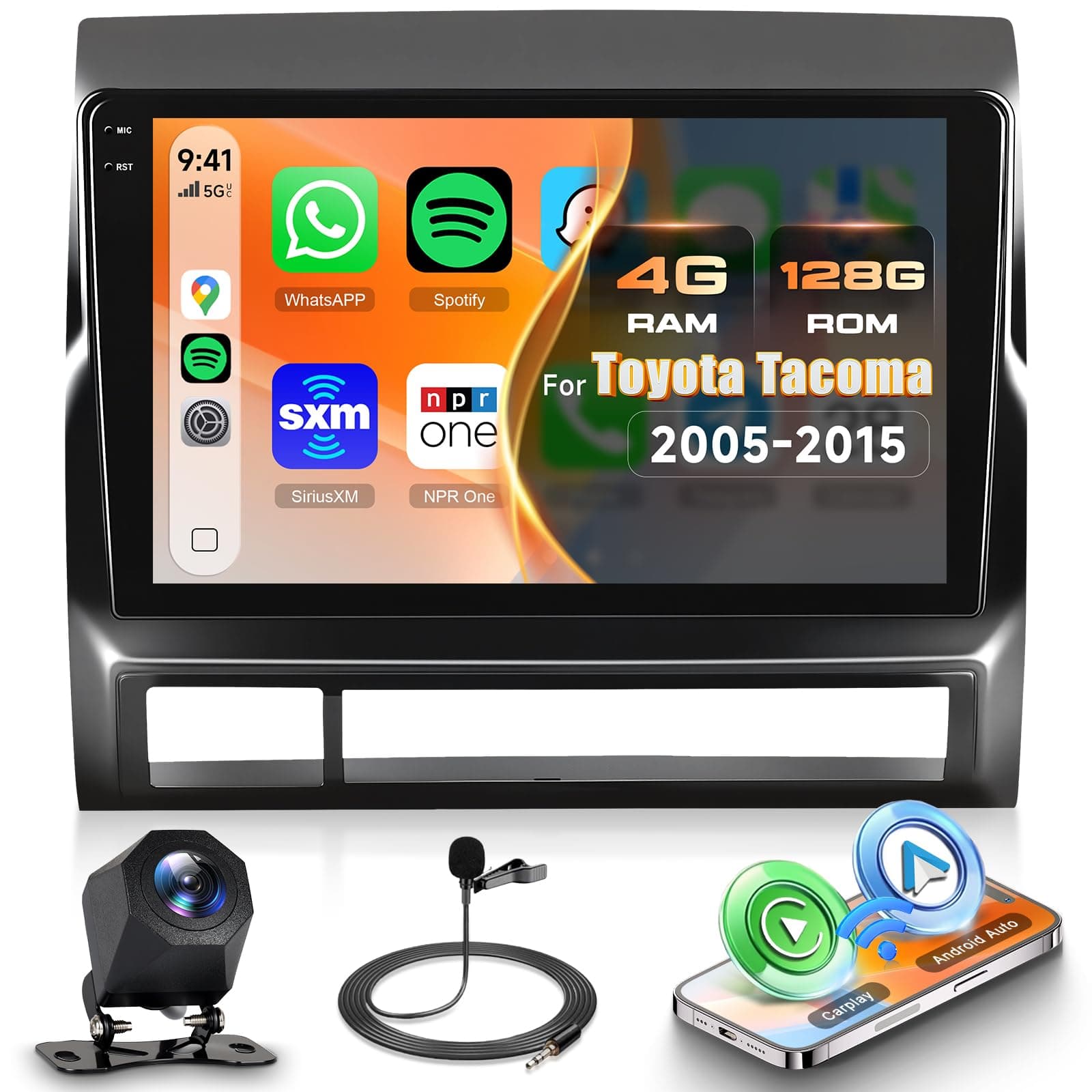 4G+128G Car Radio for Toyota Tacoma 2005-2015