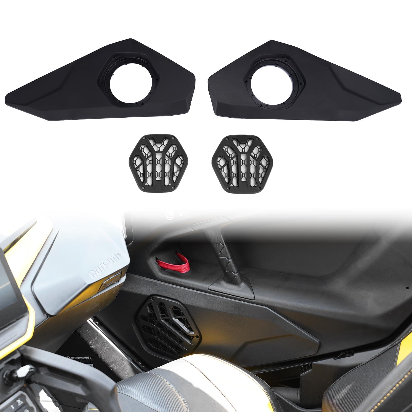 HAKA TOUGH Door Speaker Pods for Can-Am Maverick R Accessories 2024 2025+, Enclosures Holder Speaker Pods Panels for Can Am Maverick R MAX X RS 2024+