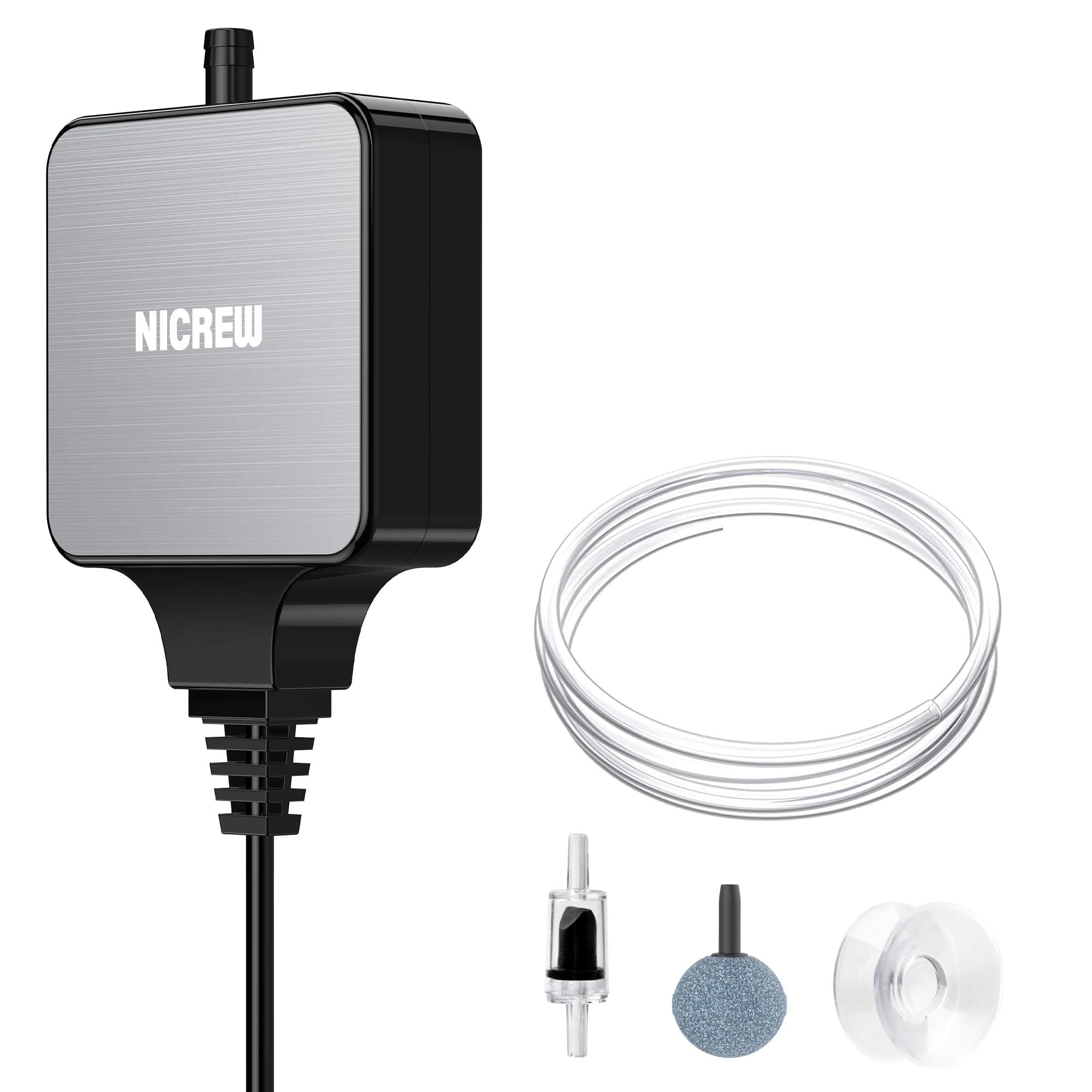 NICREW Nano Silent Mini Aquarium Air Pump, <33 dB, for Tanks up to 40 L