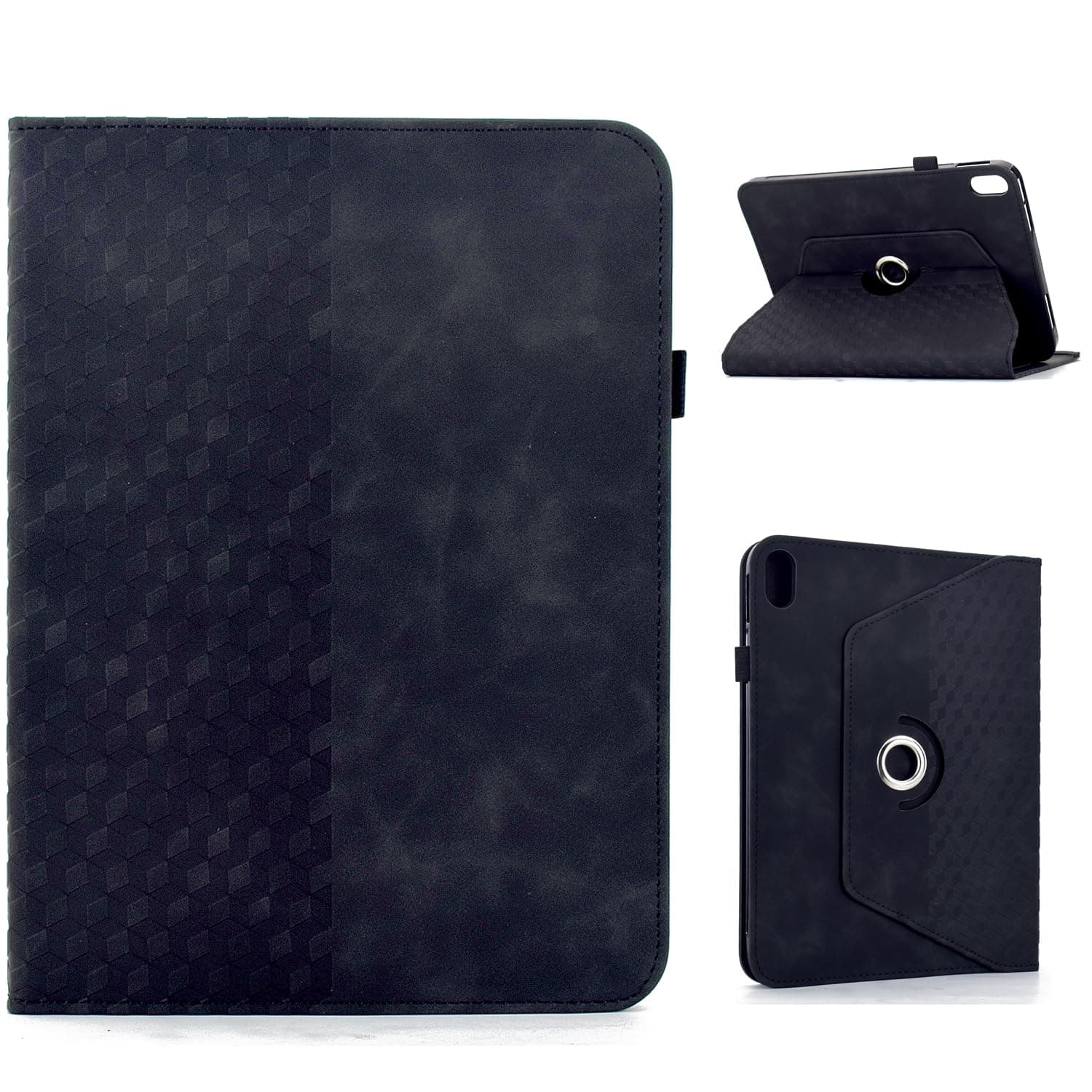Rotating Case for iPad (A16) 11th Generation 11 Inch 2025, iPad 10th Generation Cover 10.9 Inch 2022, 360 Degree Rotating Stand PU Leather Swivel Case for iPad 11th / 10th Gen, Black