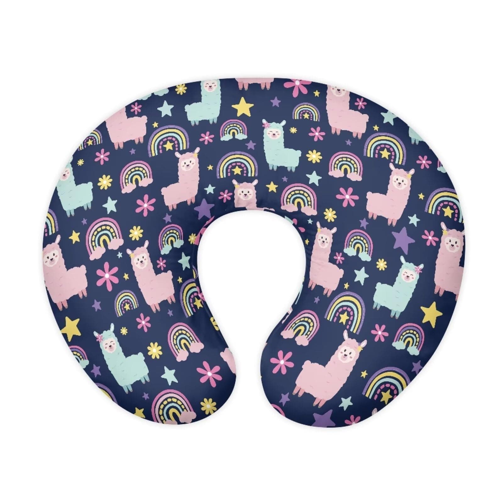 Hechitok Rainbow Alpaca Nursing Pillow Cover, Ultra Soft Comfortable Breastfeeding Pillow Slipcover Fits for Nursing Pillow for Baby Boys and Girls