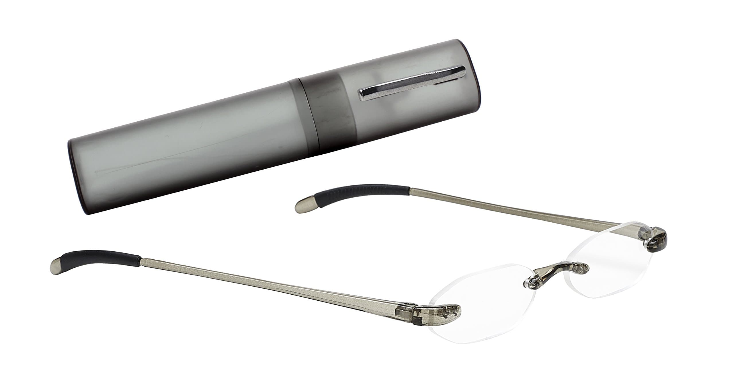 Select-A-Vision Flexi Lights Rimless Round Unisex Readers, Gray, 2.75