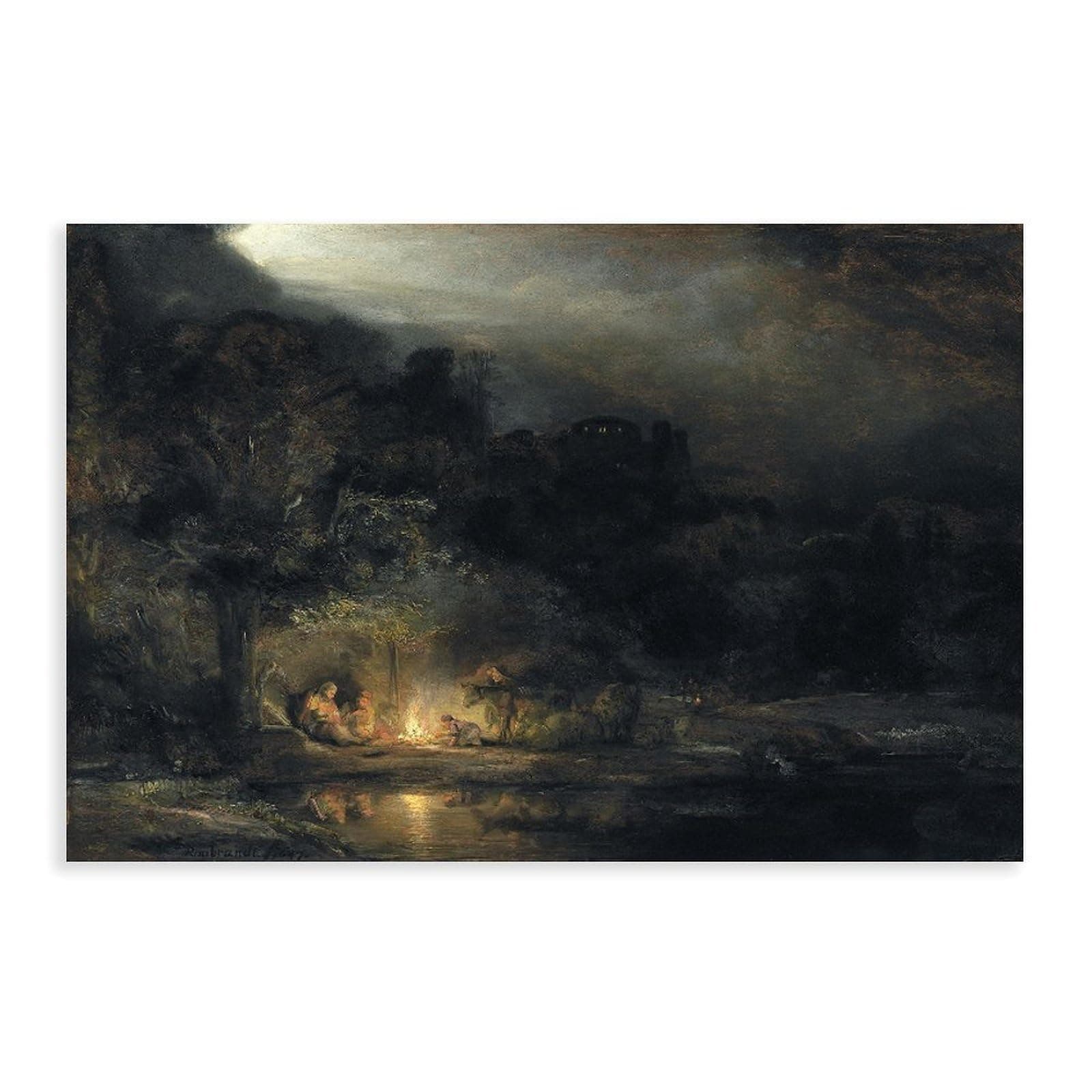 Landscape with The Rest on The Flight Into Egypt Poster Wall Art Paintings Canvas Print HD Photos Living Room Bedroom Dining Rooms Posters Decor 24x16inch(60x40cm) Unframe-style