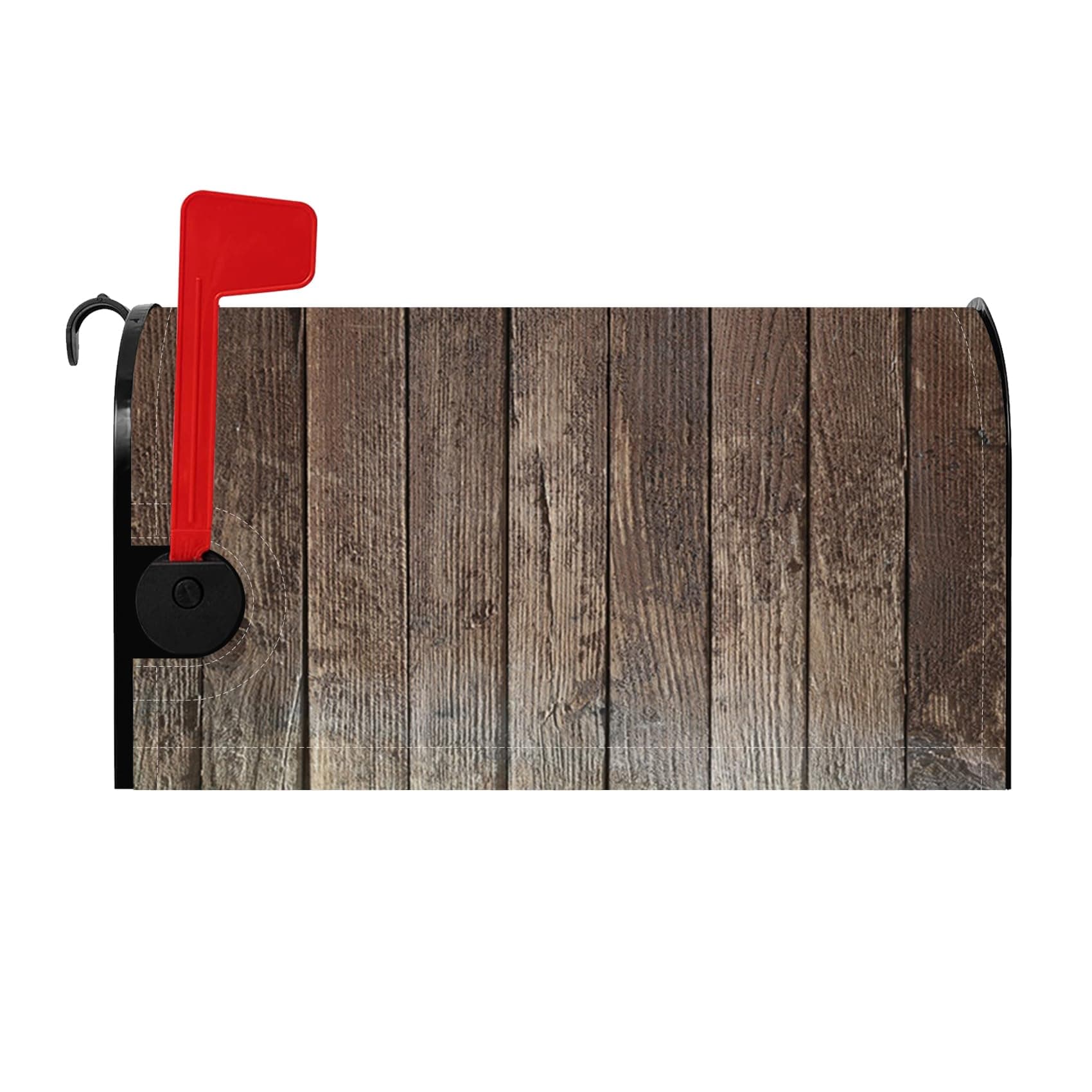 Baocicco Rustic Brown Wooden Board Mailbox Cover Vintage Wood Board Retro Texture Magnetic Mailbox Covers Rustic Style Mail Box Wraps Post Letter Box Cover Standard Size 21x18 Inch for Home Yard