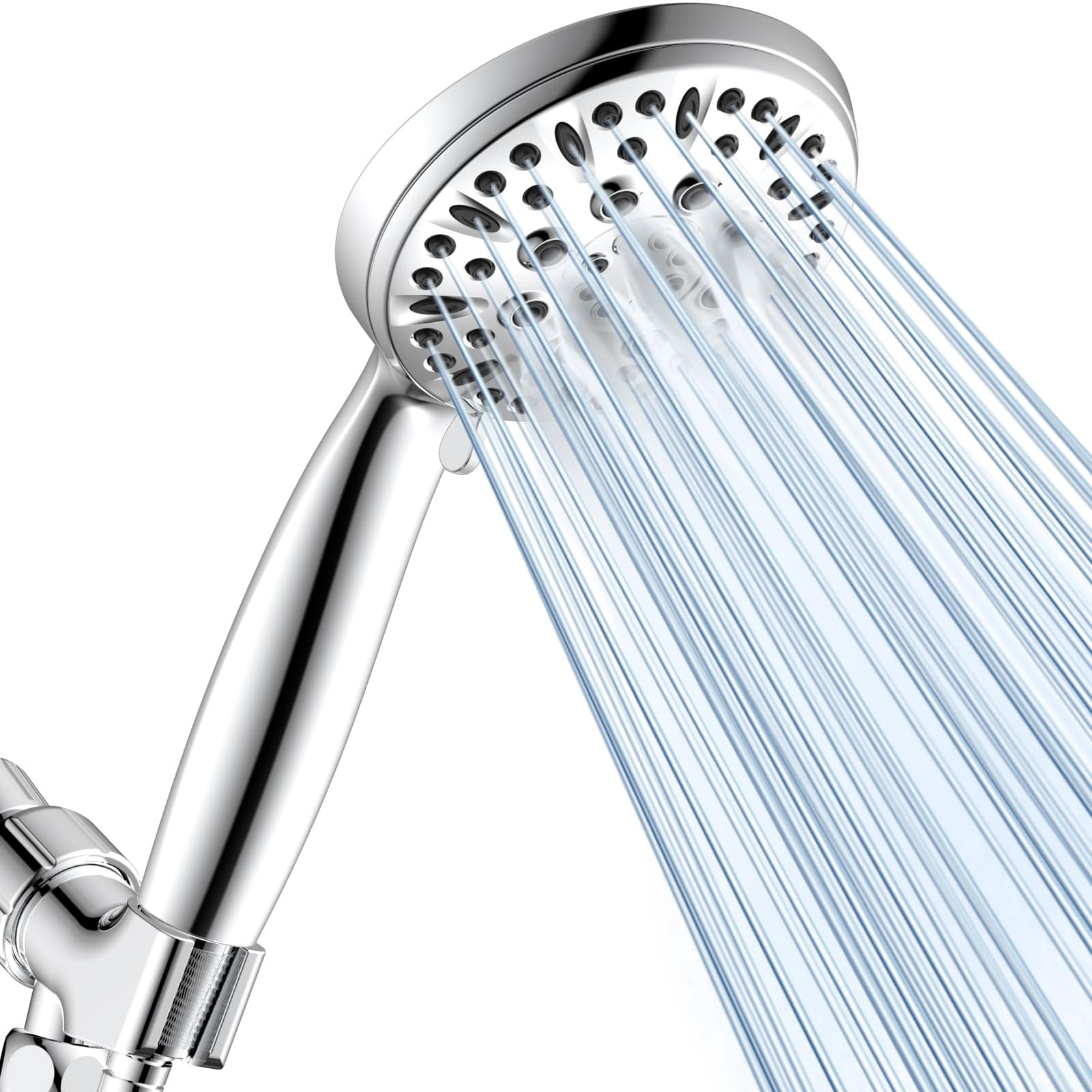 Handheld Shower Head, 6 Spray Modes High Pressure Showerhead, Chrome Finish