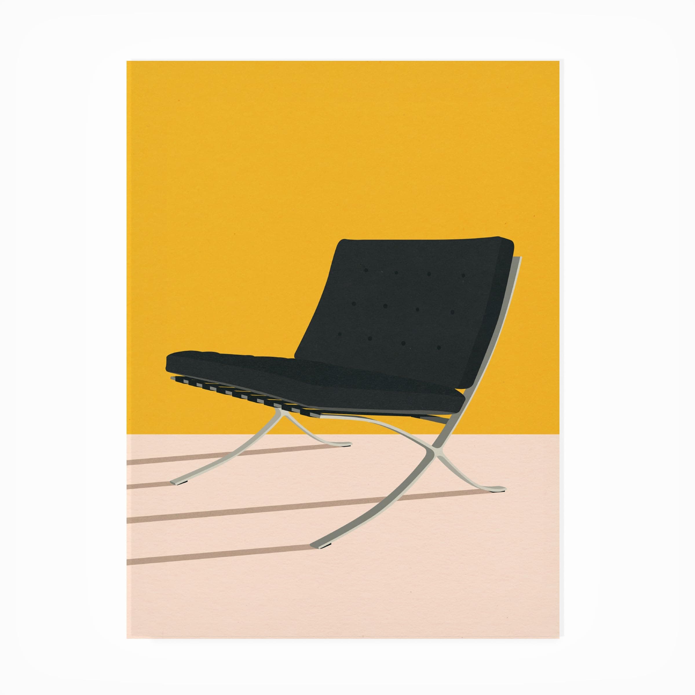 Trademark Fine Art Outdoor Canvas Art - Rosi Feist 'Barcelona Chair By Mies Van Der Rohe' Wall Art for Outdoor Spaces, Patios, or Gardens
