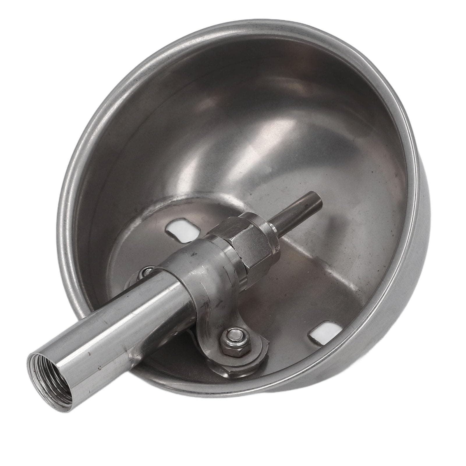 LUCKDANO Automatic Pig Waterer Stainless Steel Livestock Water Feeder, Cow Drinking Water Bowl Water Dispenser with Valve System for Barns, Stables, Dog Houses, and Pastures (Small)