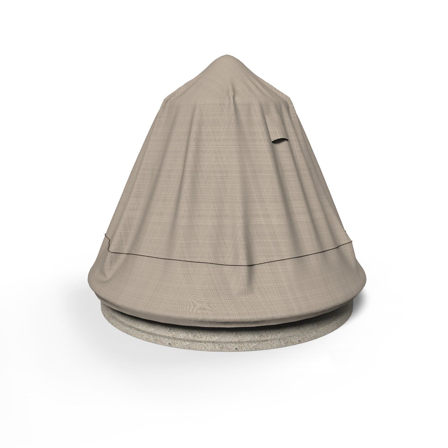 Budge English Garden Fountain Cover, Heavy Duty and Waterproof Outdoor Fountain Cover, Tan Tweed, 30" Long x 30" Wide x 48" High