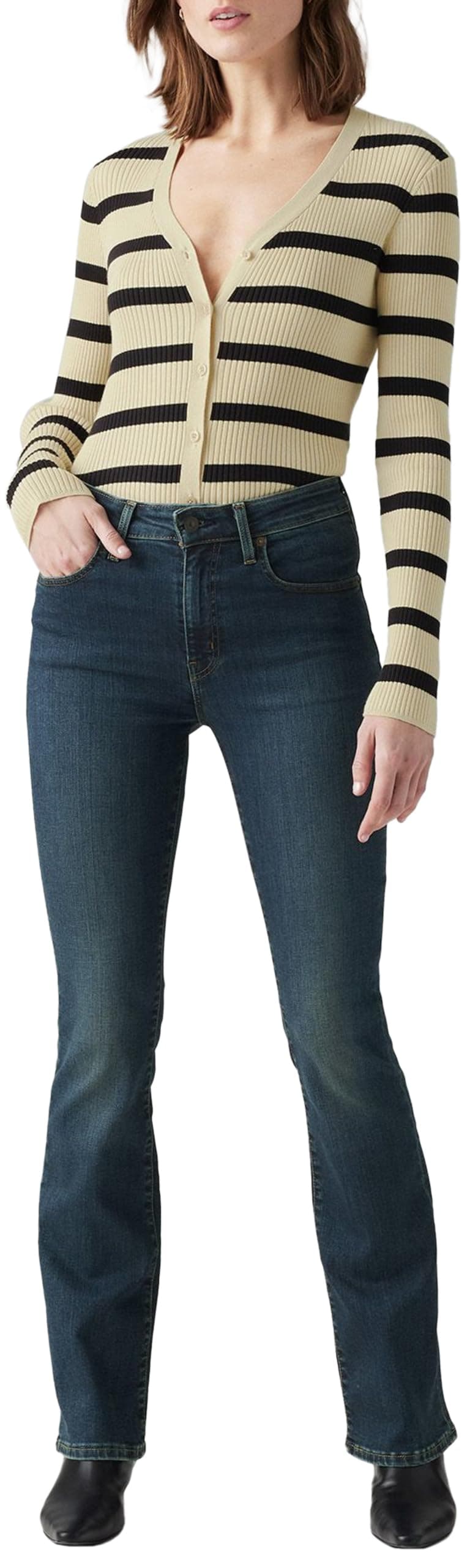 Levi's 725 High Rise Bootcut Blue Swell, Blue Swell, 24W x 32L